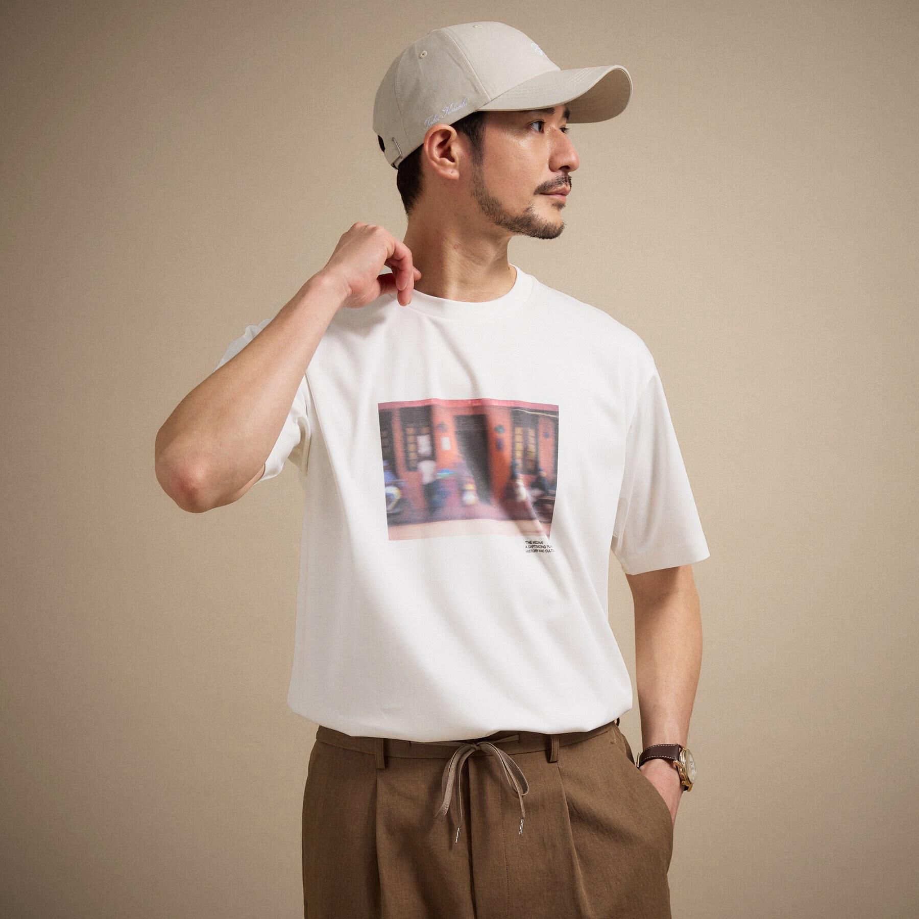 TAKEO KIKUCHI「マラケシュ フォト Tシャツ」|Tシャツ・カットソー|ホワイト(501)