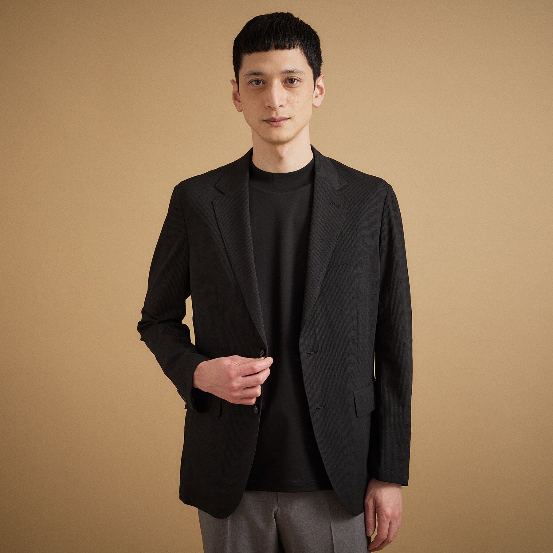 TAKEO KIKUCHI「アイスクリアコットン モックネック プルオーバー」|Tシャツ・カットソー|