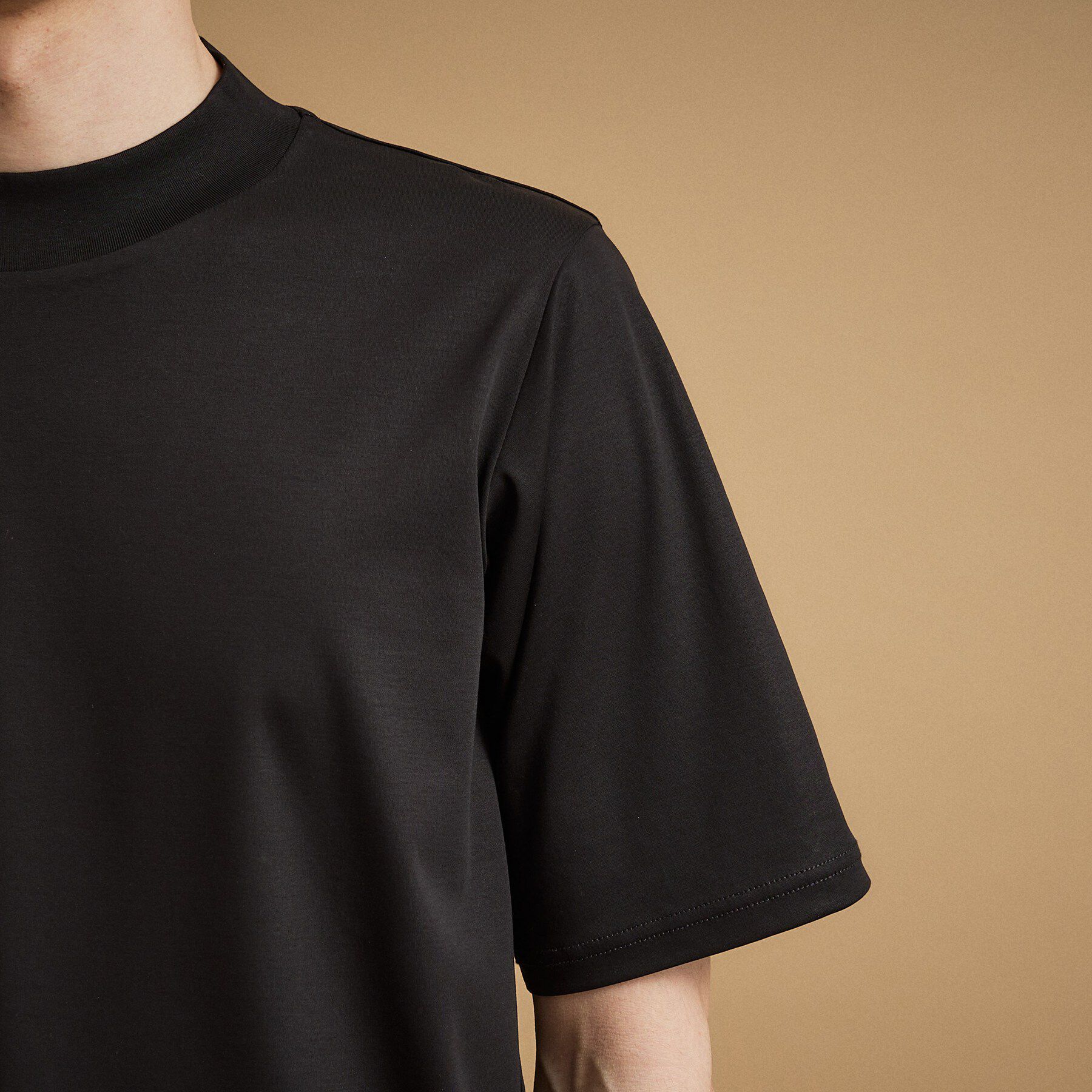 TAKEO KIKUCHI「アイスクリアコットン モックネック プルオーバー」|Tシャツ・カットソー|