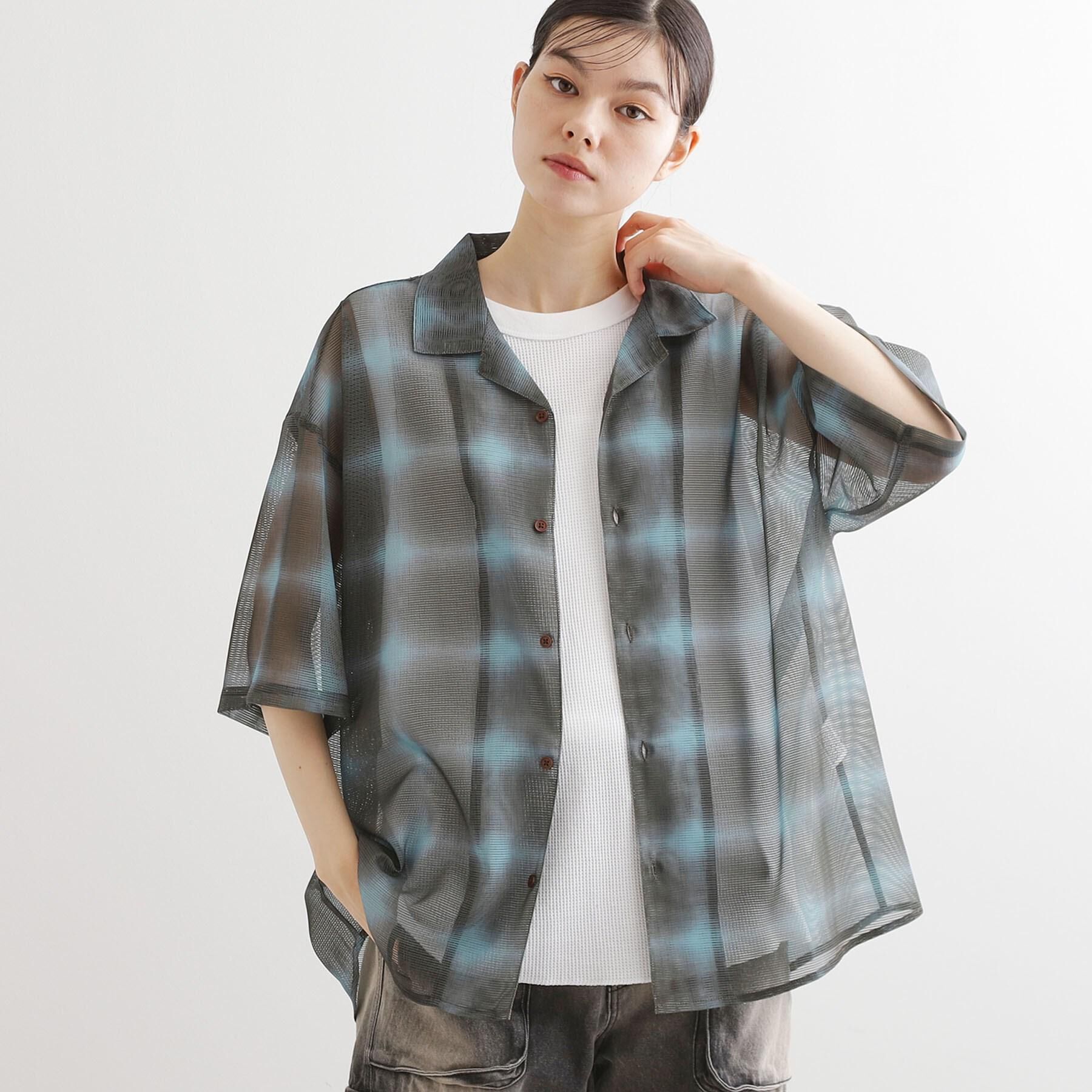 tk.TAKEO KIKUCHI「メッシュオンブレーチェックシャツ」|シャツ・ブラウス|