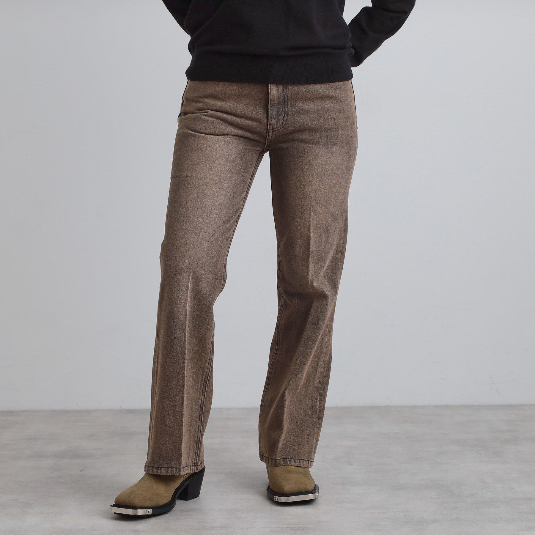 tk.TAKEO KIKUCHI「フレアデニムパンツ」|デニム|