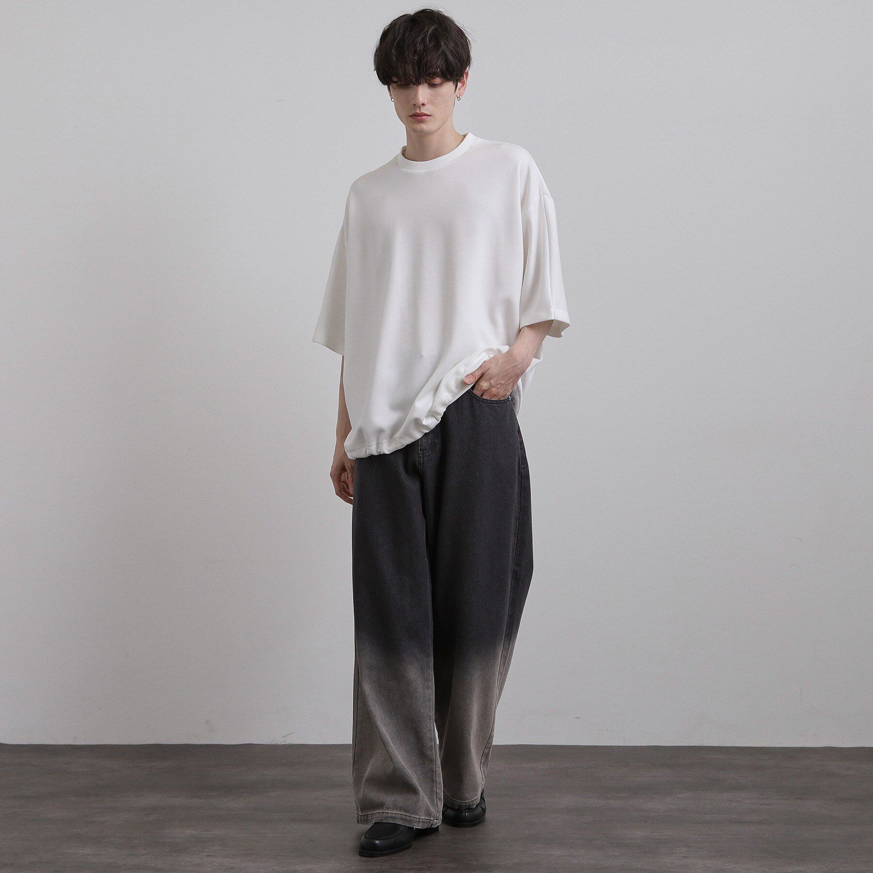 tk.TAKEO KIKUCHI「スーパーワイドバギーデニムパンツ」|デニム|