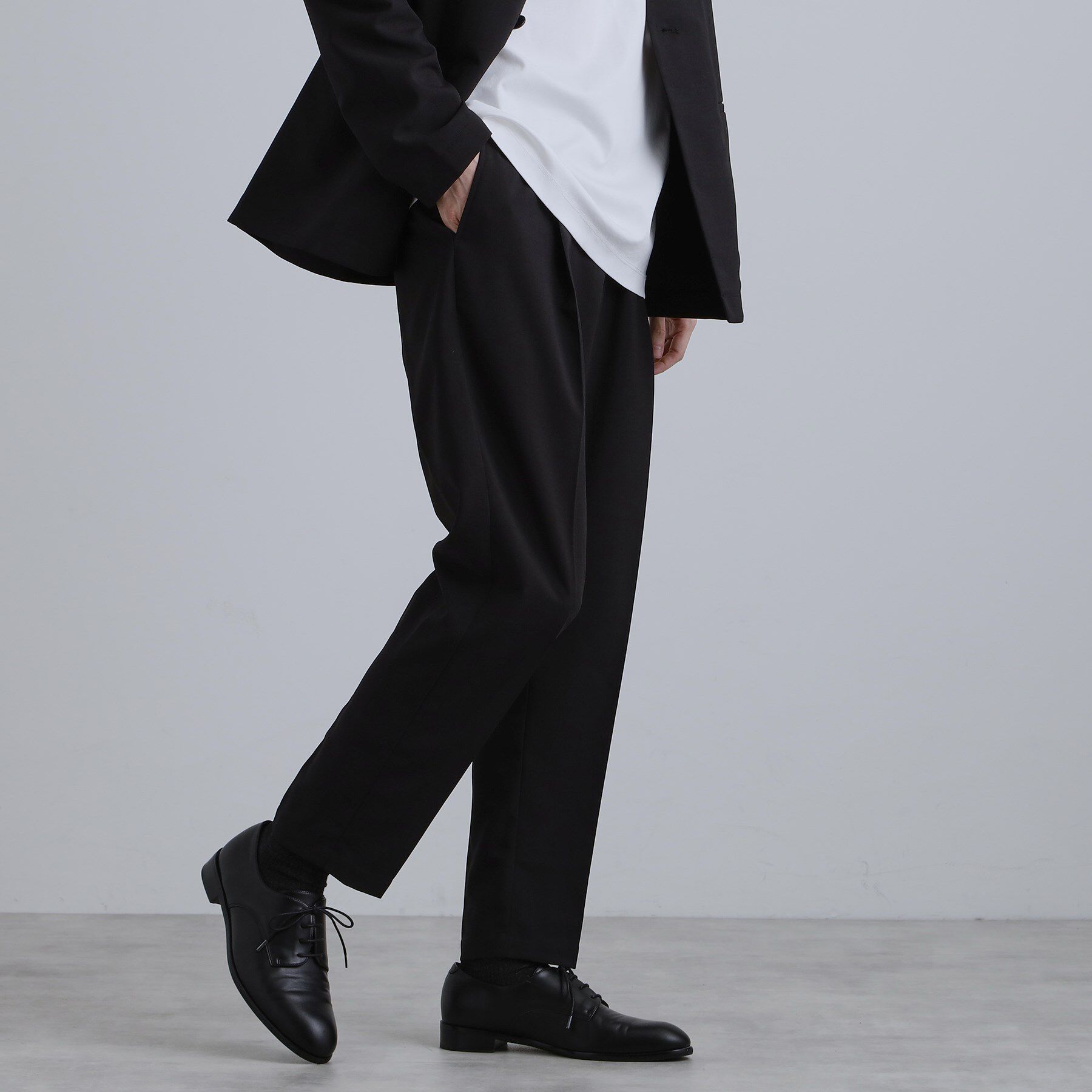 tk.TAKEO KIKUCHI「【2点セットジャケット＋パンツ】エアリードライノーカラージャケット＆スラックス」|スーツ|