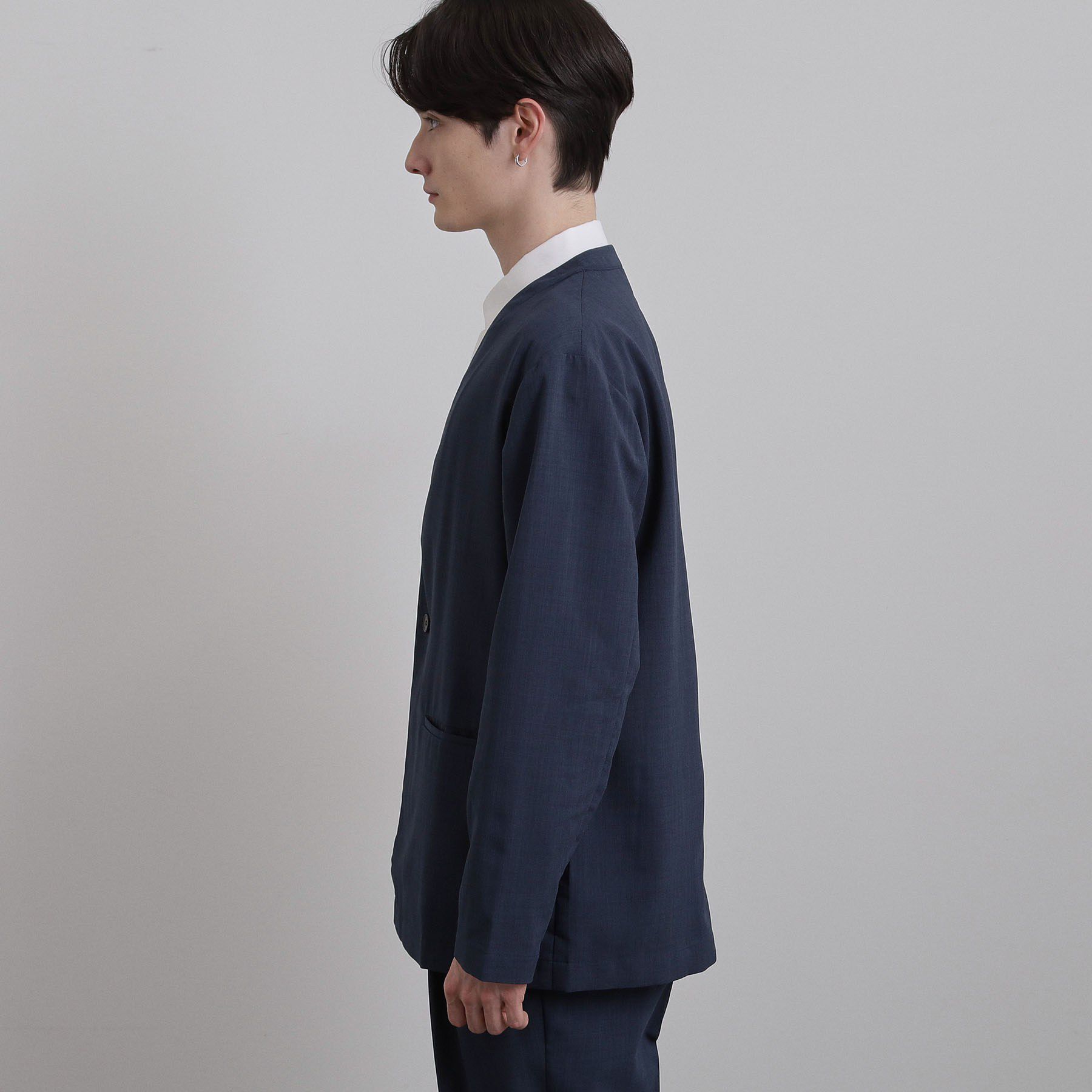 tk.TAKEO KIKUCHI「【2点セットジャケット＋パンツ】エアリードライノーカラージャケット＆スラックス」|スーツ|