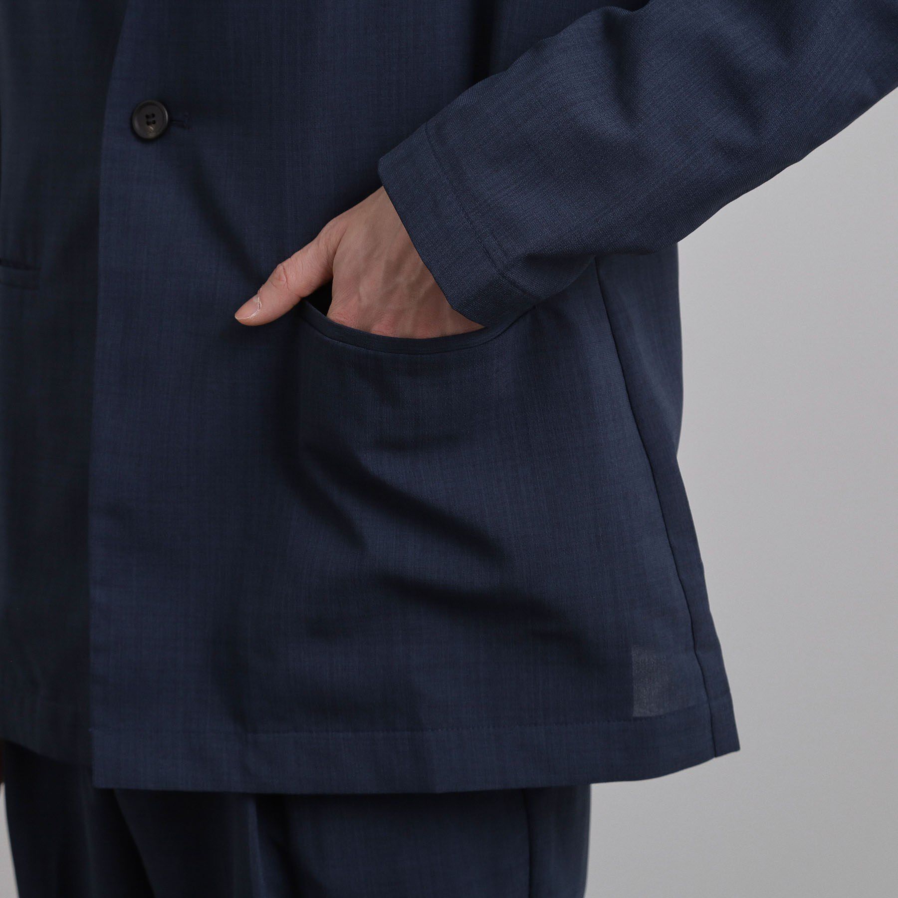 tk.TAKEO KIKUCHI「【2点セットジャケット＋パンツ】エアリードライノーカラージャケット＆スラックス」|スーツ|