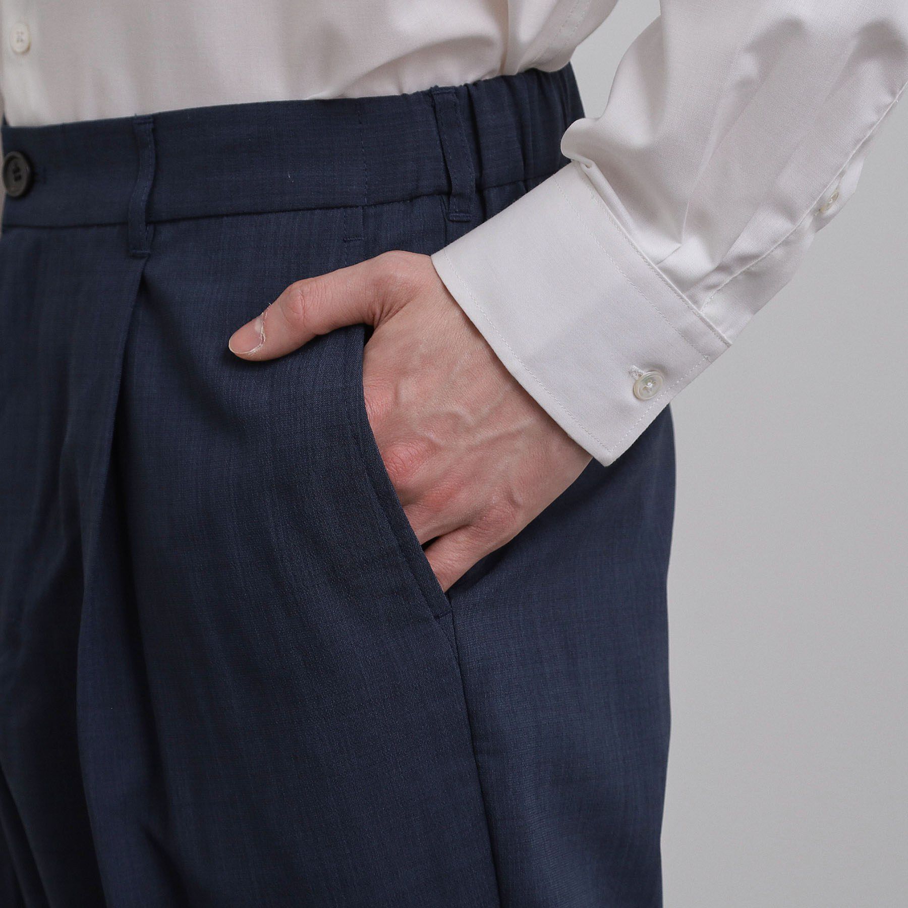 tk.TAKEO KIKUCHI「【2点セットジャケット＋パンツ】エアリードライノーカラージャケット＆スラックス」|スーツ|