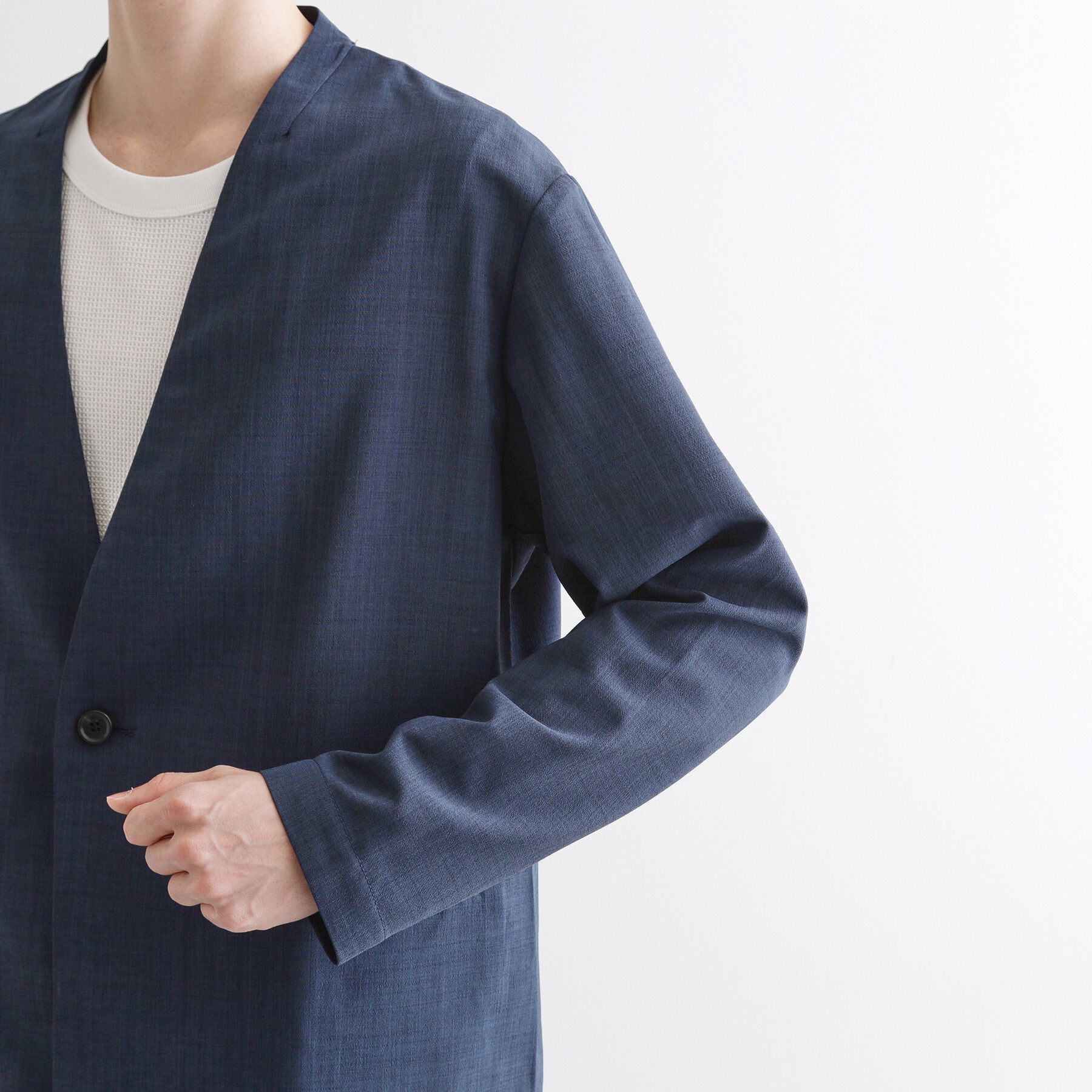 tk.TAKEO KIKUCHI「【2点セットジャケット＋パンツ】エアリードライノーカラージャケット＆スラックス」|スーツ|