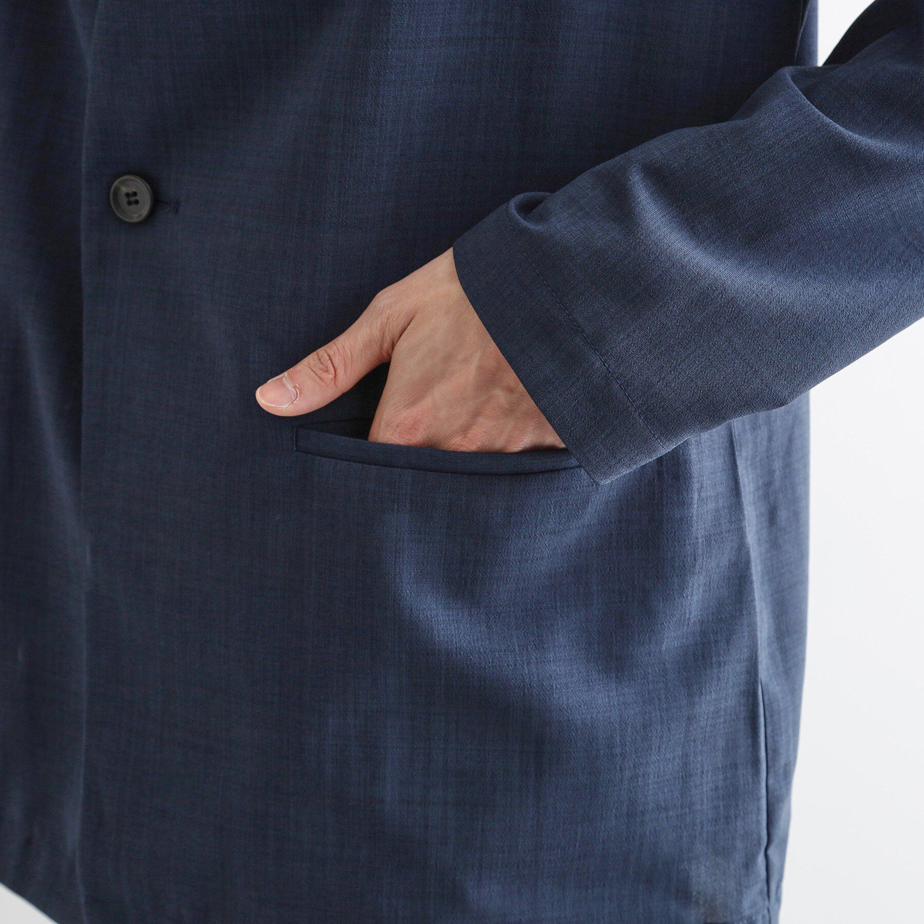 tk.TAKEO KIKUCHI「【2点セットジャケット＋パンツ】エアリードライノーカラージャケット＆スラックス」|スーツ|