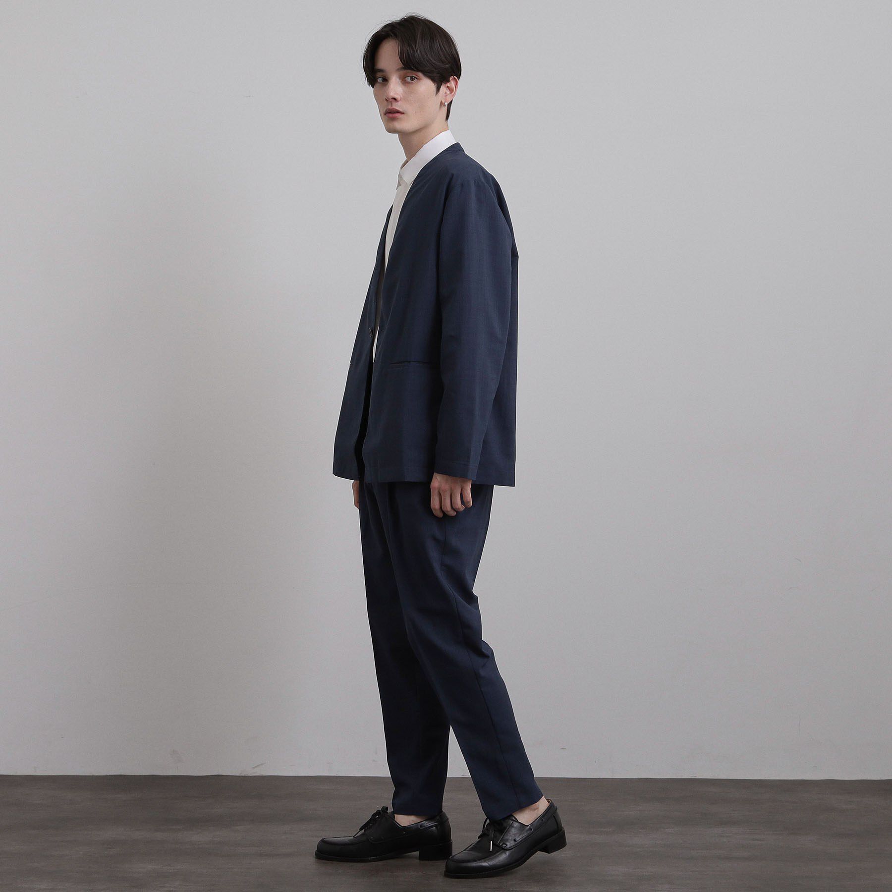 tk.TAKEO KIKUCHI「【2点セットジャケット＋パンツ】エアリードライノーカラージャケット＆スラックス」|スーツ|