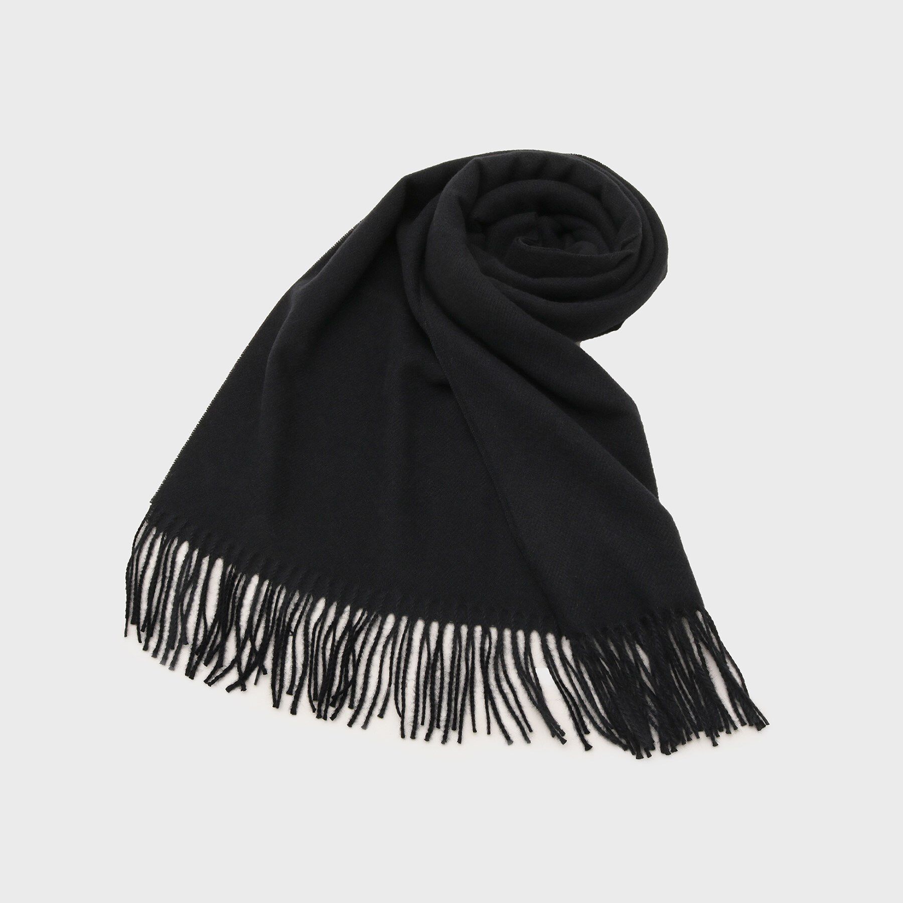 tk.TAKEO KIKUCHI「ソフトワイドマフラー」|ストール|ブラック(019)