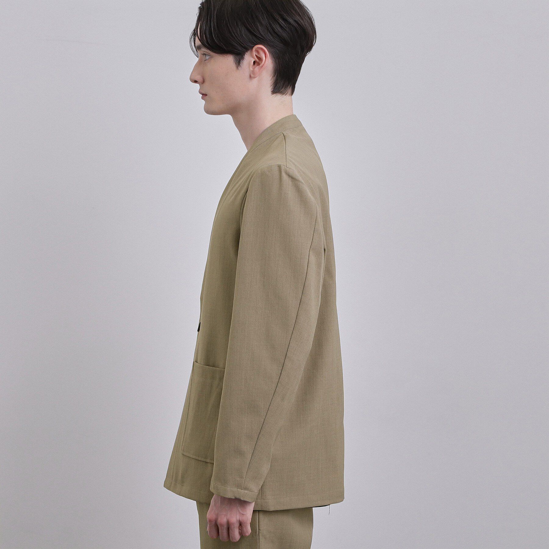 tk.TAKEO KIKUCHI「【セットアップ対応可】カルゼノーカラージャケット」|ノーカラージャケット|