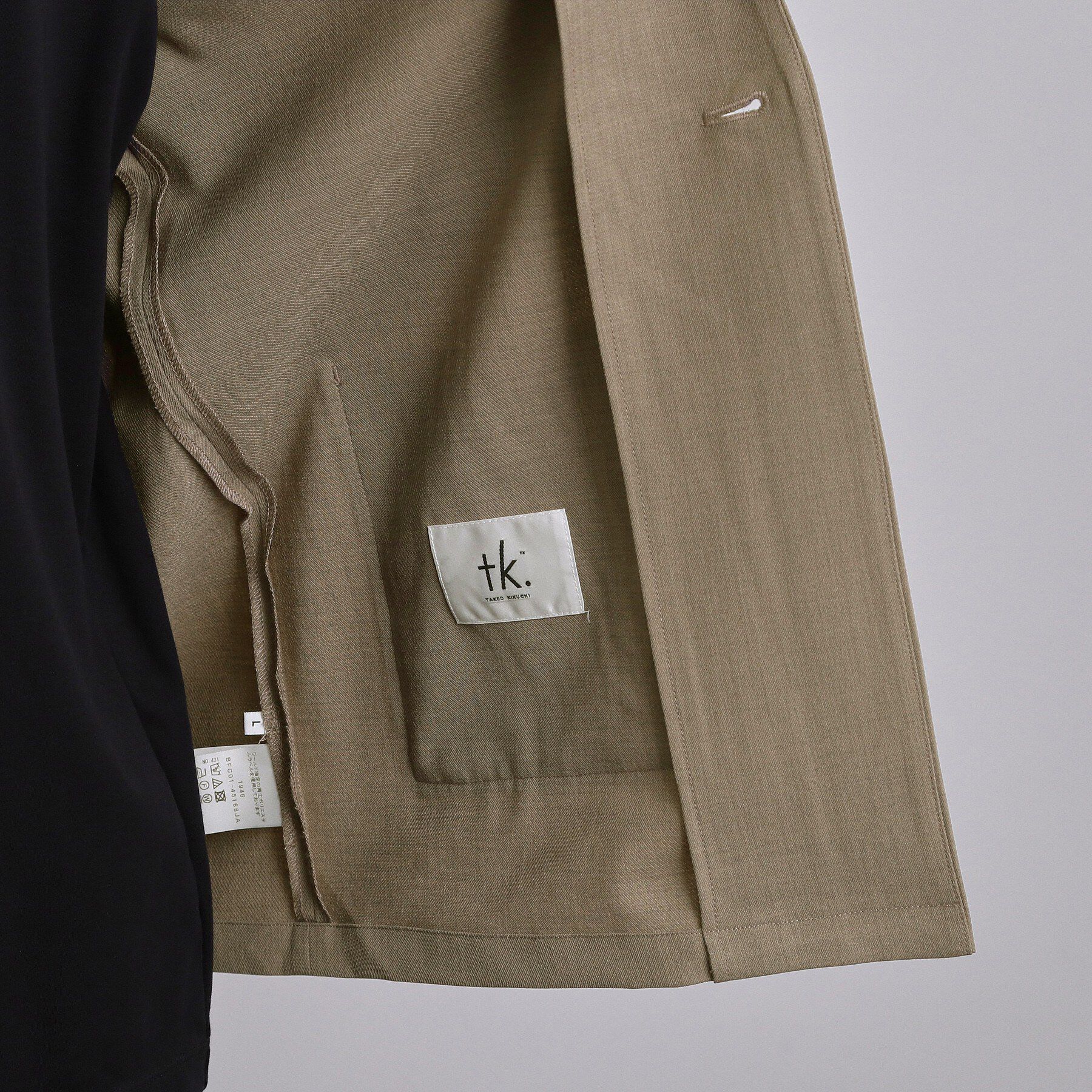 tk.TAKEO KIKUCHI「【セットアップ対応可】カルゼノーカラージャケット」|ノーカラージャケット|