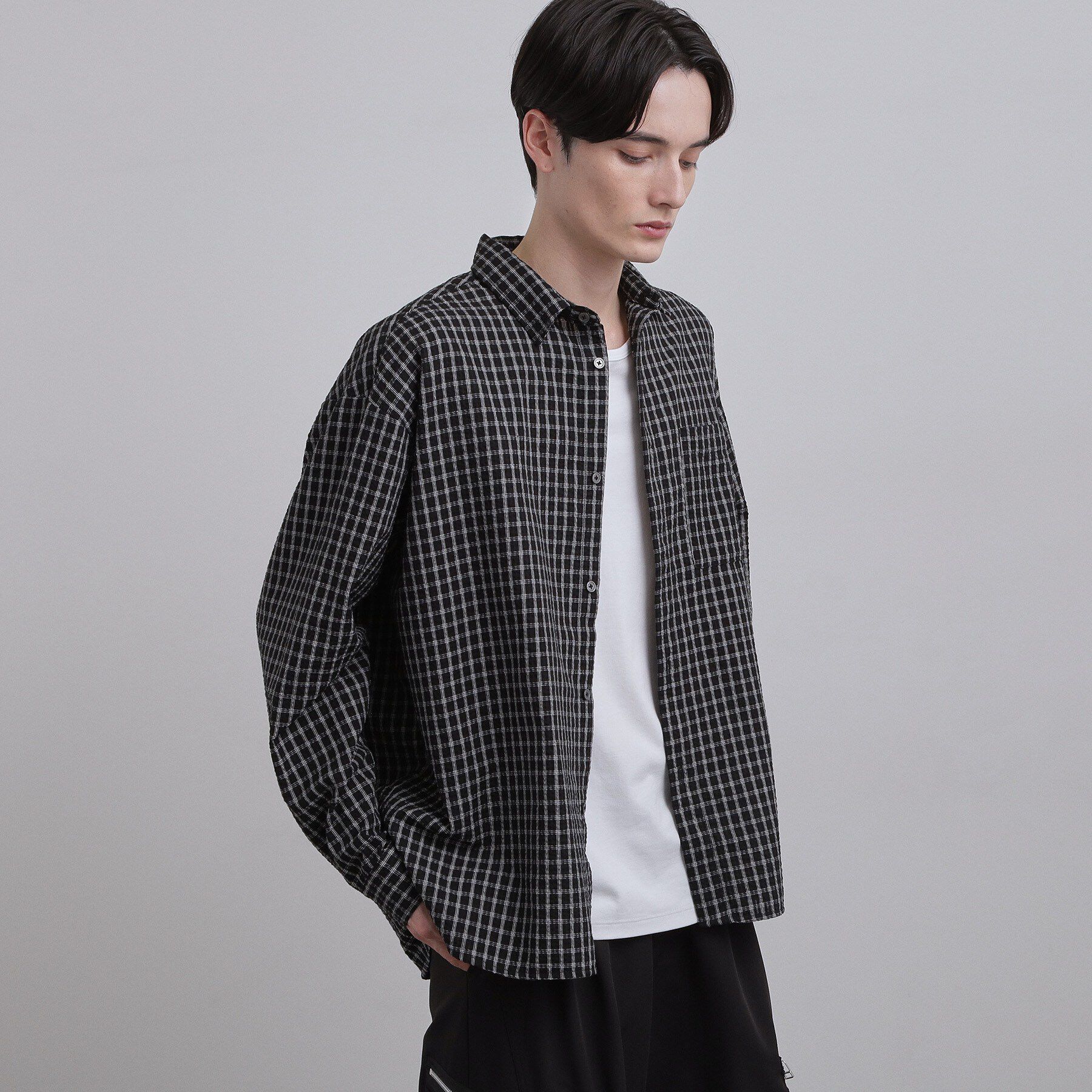 tk.TAKEO KIKUCHI「シアサッカーチェックシャツ」|シャツ・ブラウス|