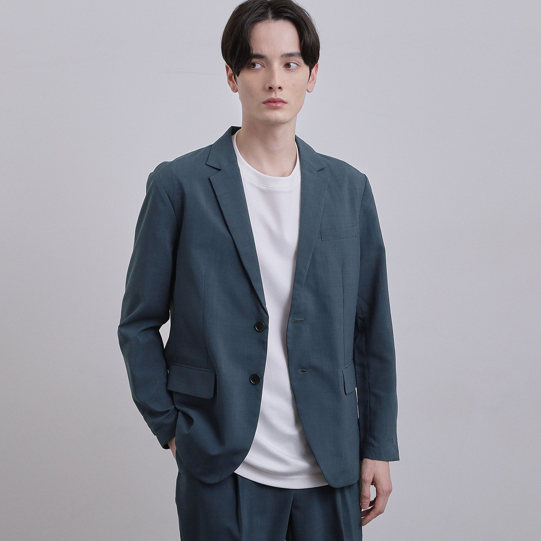 tk.TAKEO KIKUCHI「【上下2点セットアップ】AIRY DRY アソートセットアップ 吸水速乾/UVカット/マシーンウォッ」|スーツ|ネイビー(094)