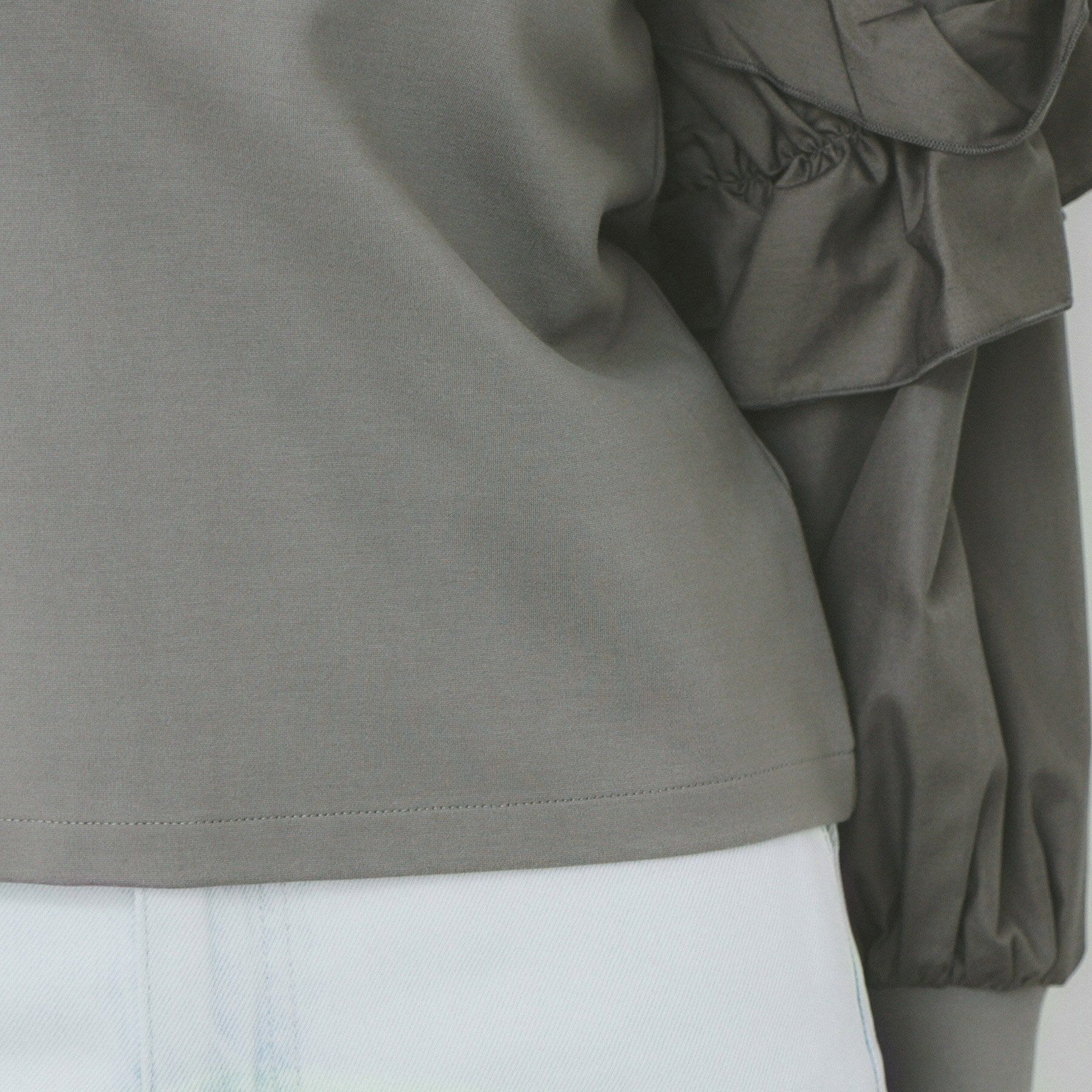 index「フリルスリーブドッキングトップス【洗濯機洗い可】」|Tシャツ・カットソー|