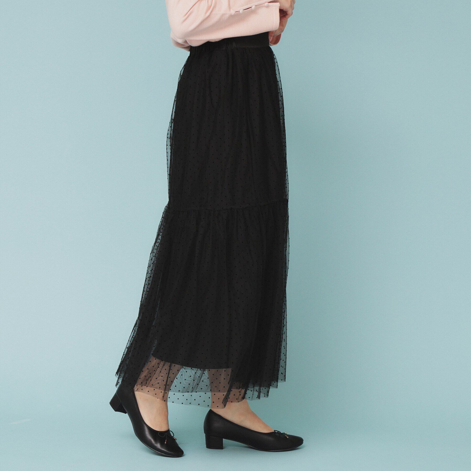 index「ドットチュールティアードスカート【洗濯機洗い可】」|スカート|