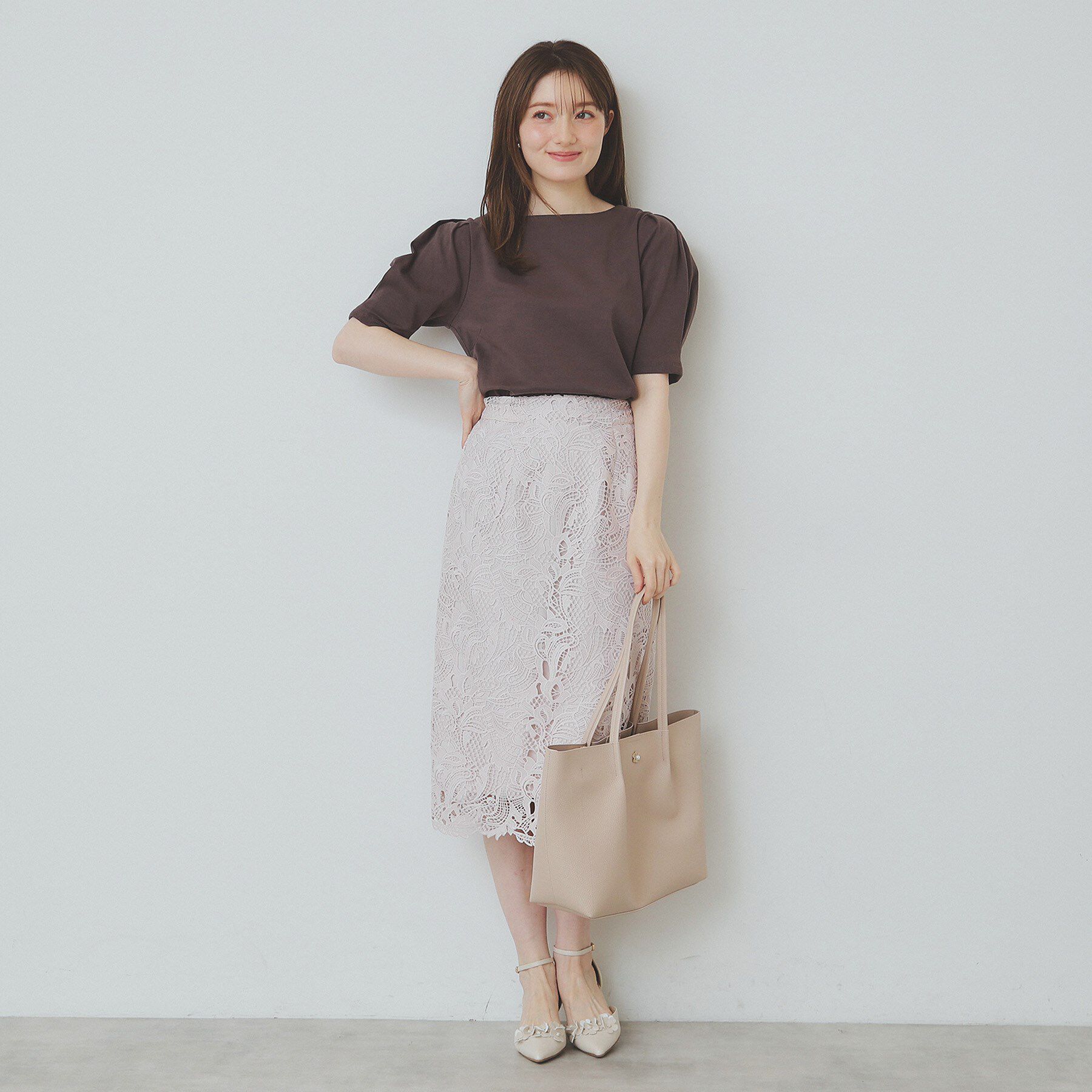 index「《10色展開/XS-LLサイズ》コットンスムースタックスリーブトップス【UV/接触冷感/洗濯機洗い可」|Tシャツ・カットソー|