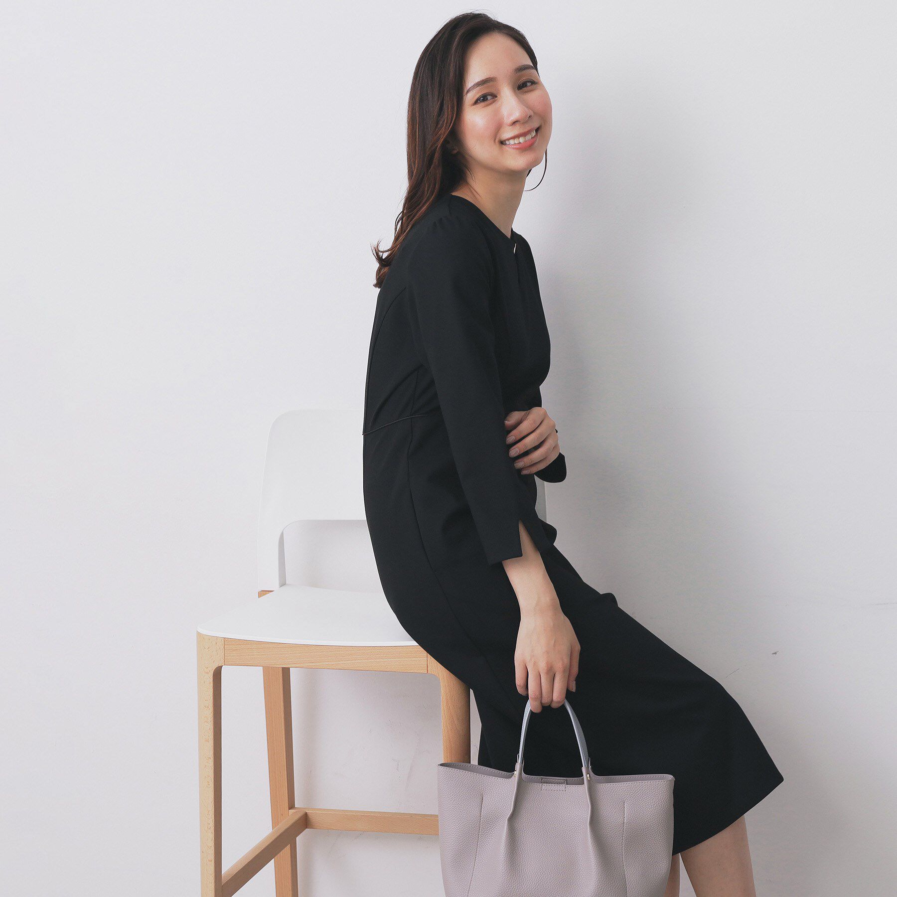 index「ストレッチキーネックワンピース【洗濯機OK/イージーアイロン】」|ワンピース|