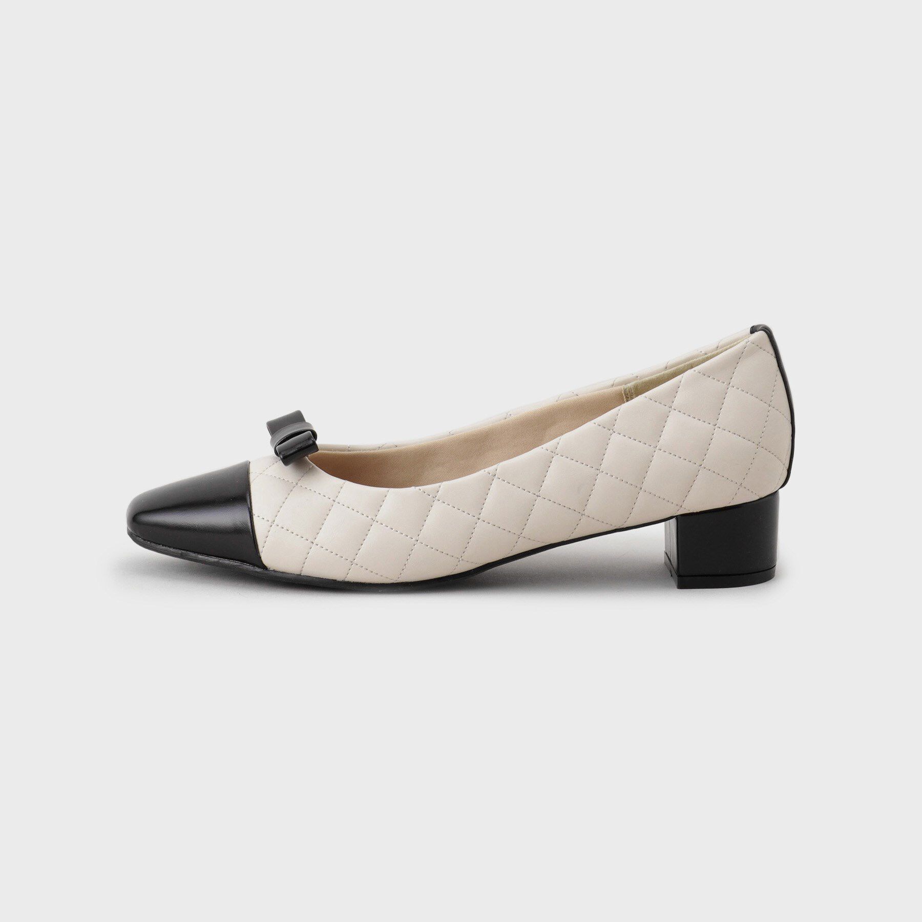 index「【2WAY】リボン取外し可能キルティングパンプス」|パンプス|