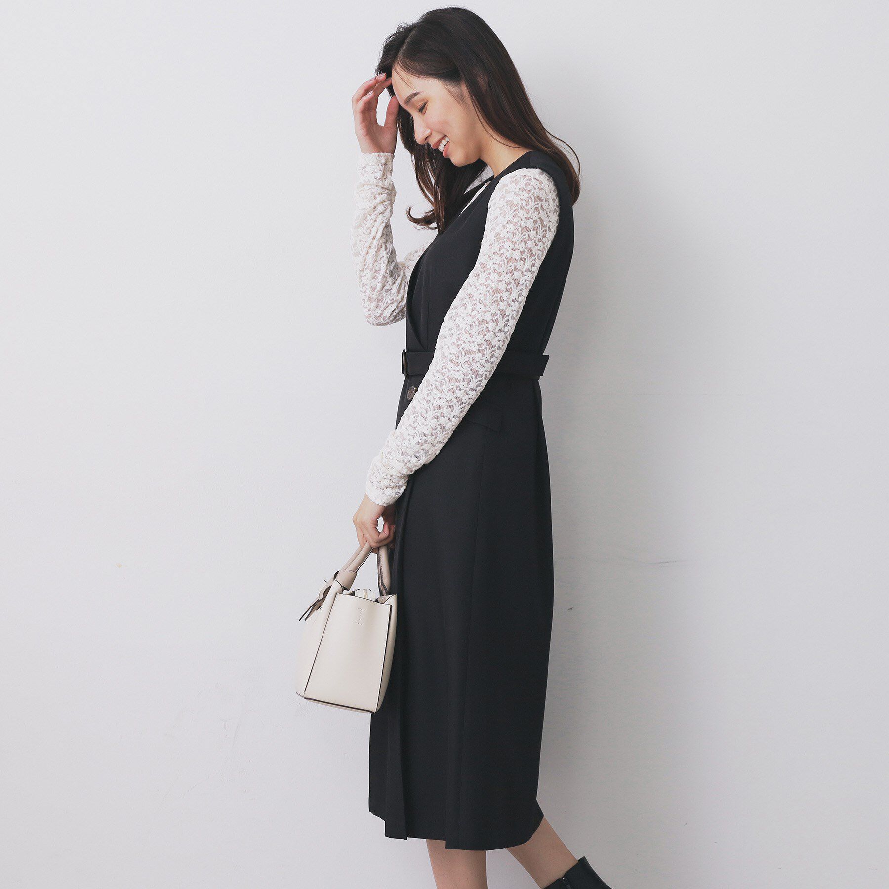 index「トレンチディティールワンピース【洗濯機OK/イージーアイロン/防シワ】」|ワンピース|