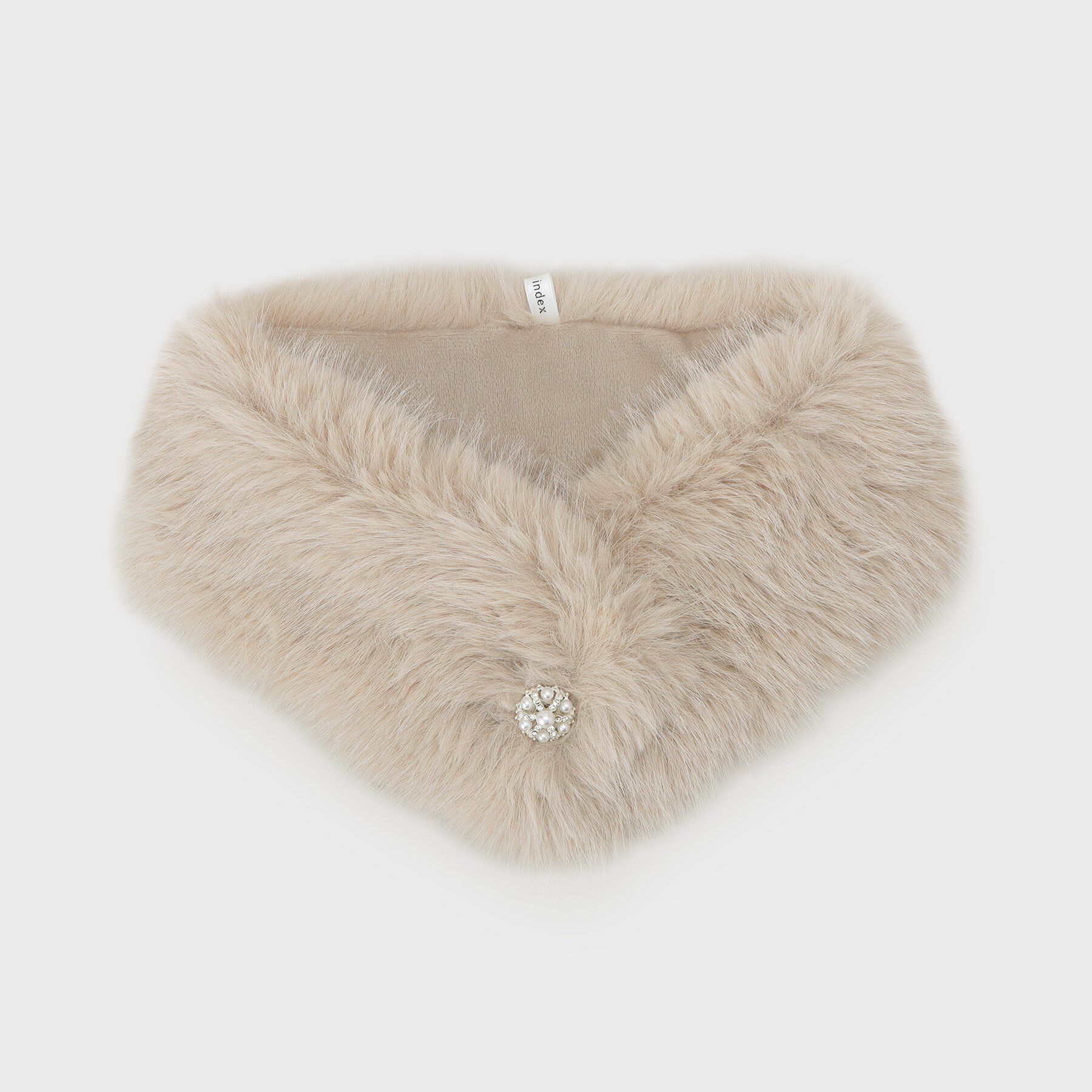 index「ビジュー付きフェイクファーティペット」|ストール|