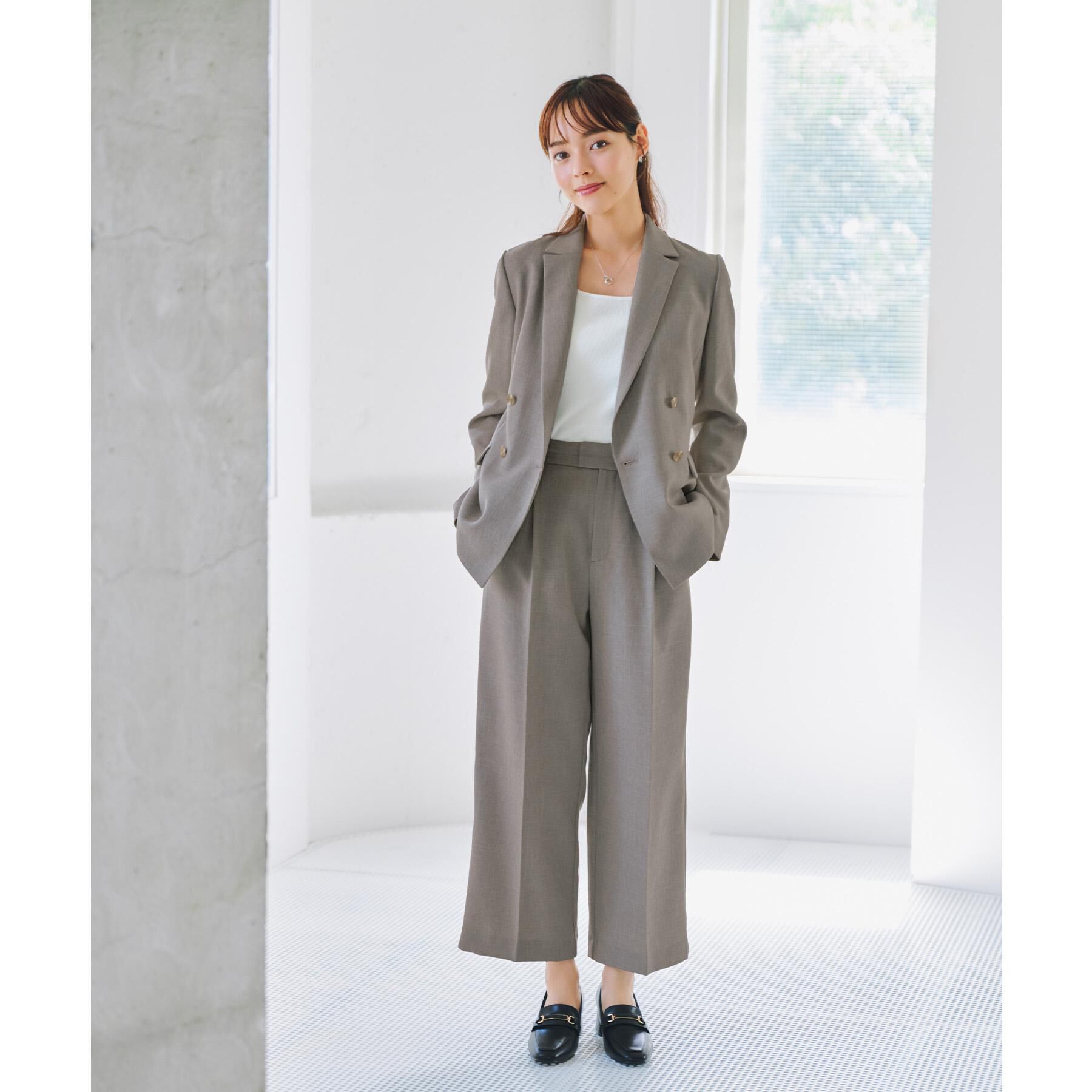 index「ワイドストレートパンツ/セットアップ対応可【洗濯機OK/イージーアイロン】」|その他|