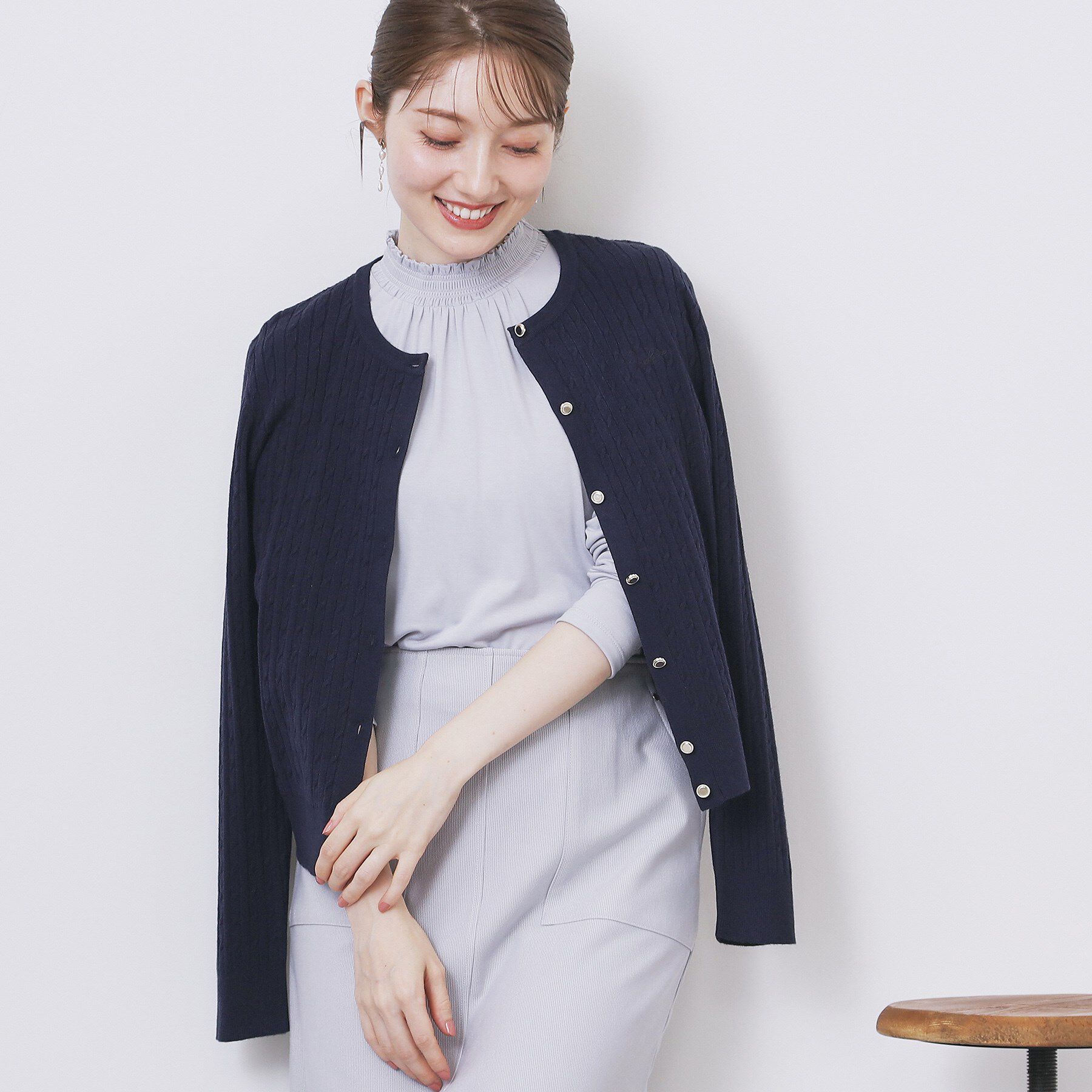 index「シャーリングデザイントップス【洗濯機OK/吸湿発熱】」|Tシャツ・カットソー|