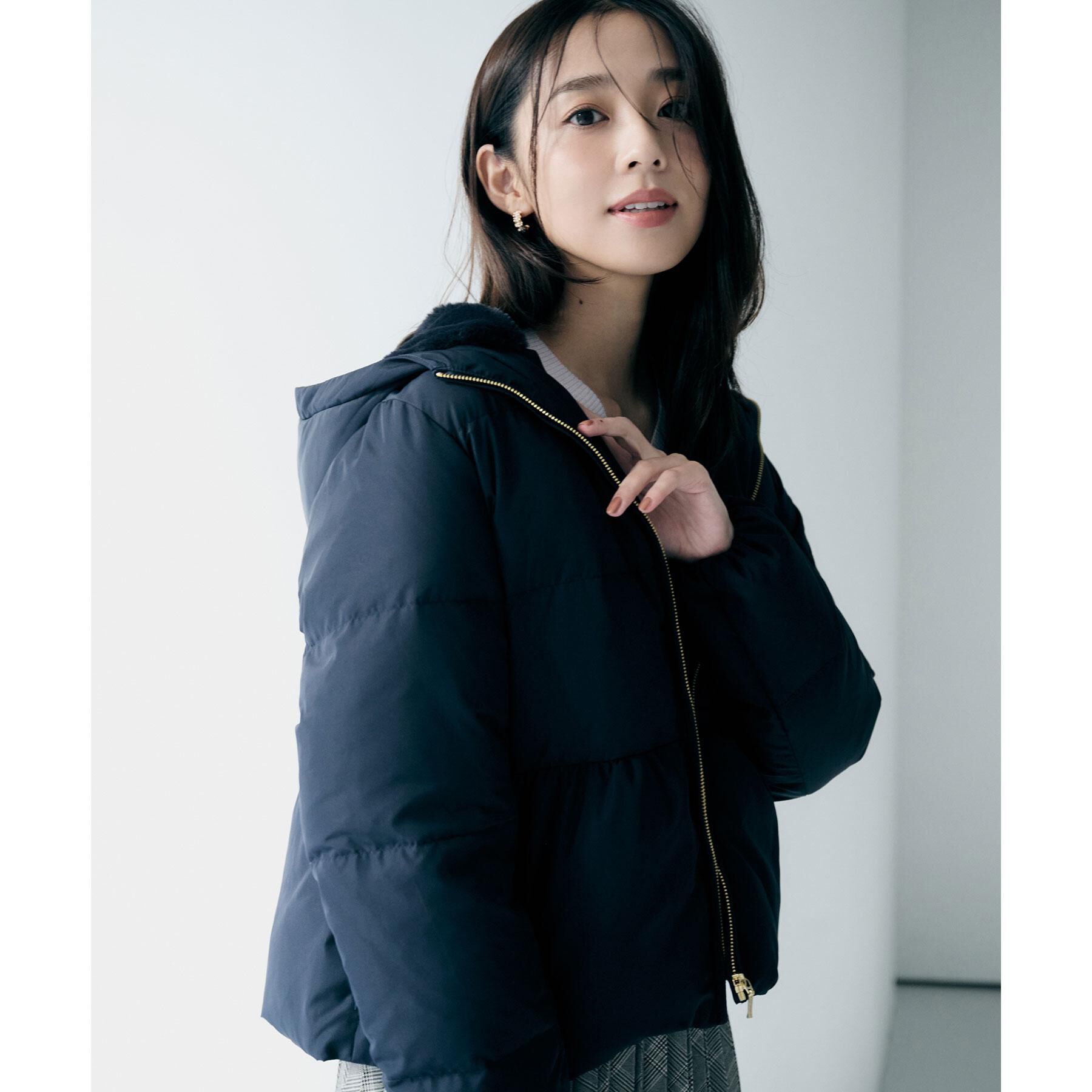 index「KAWADAダウンペプラムショートコート【撥水/洗濯機OK/静電気防止裏地】」|ダウン|