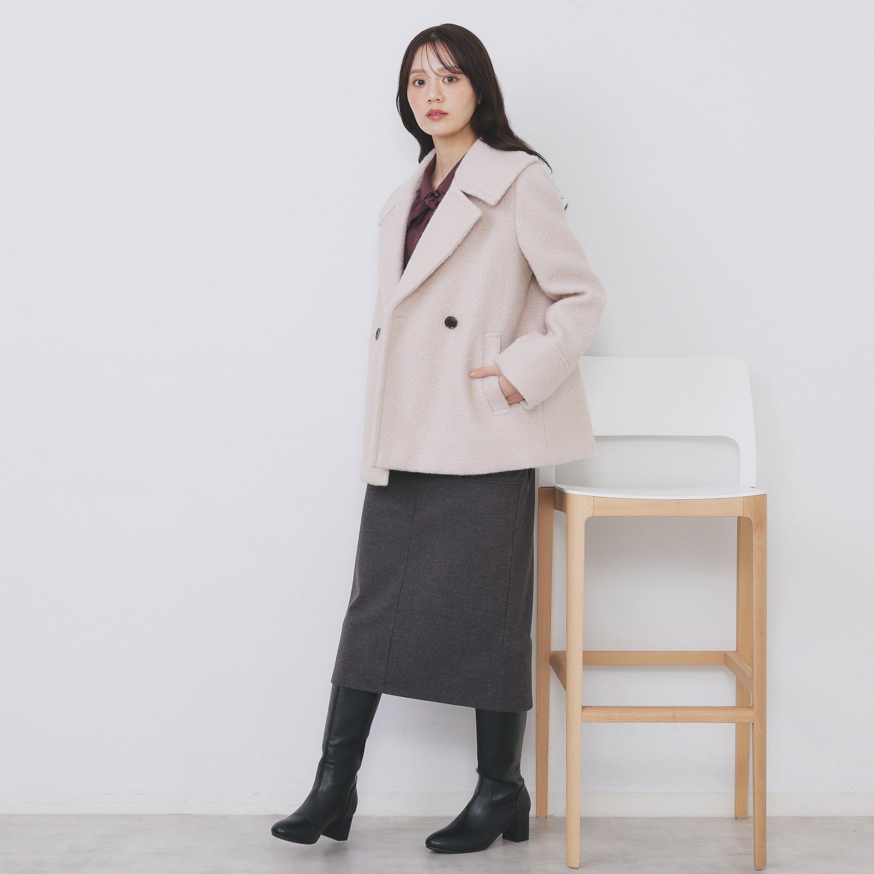 index「ブークレミドルコート【洗える】」|ピーコート|