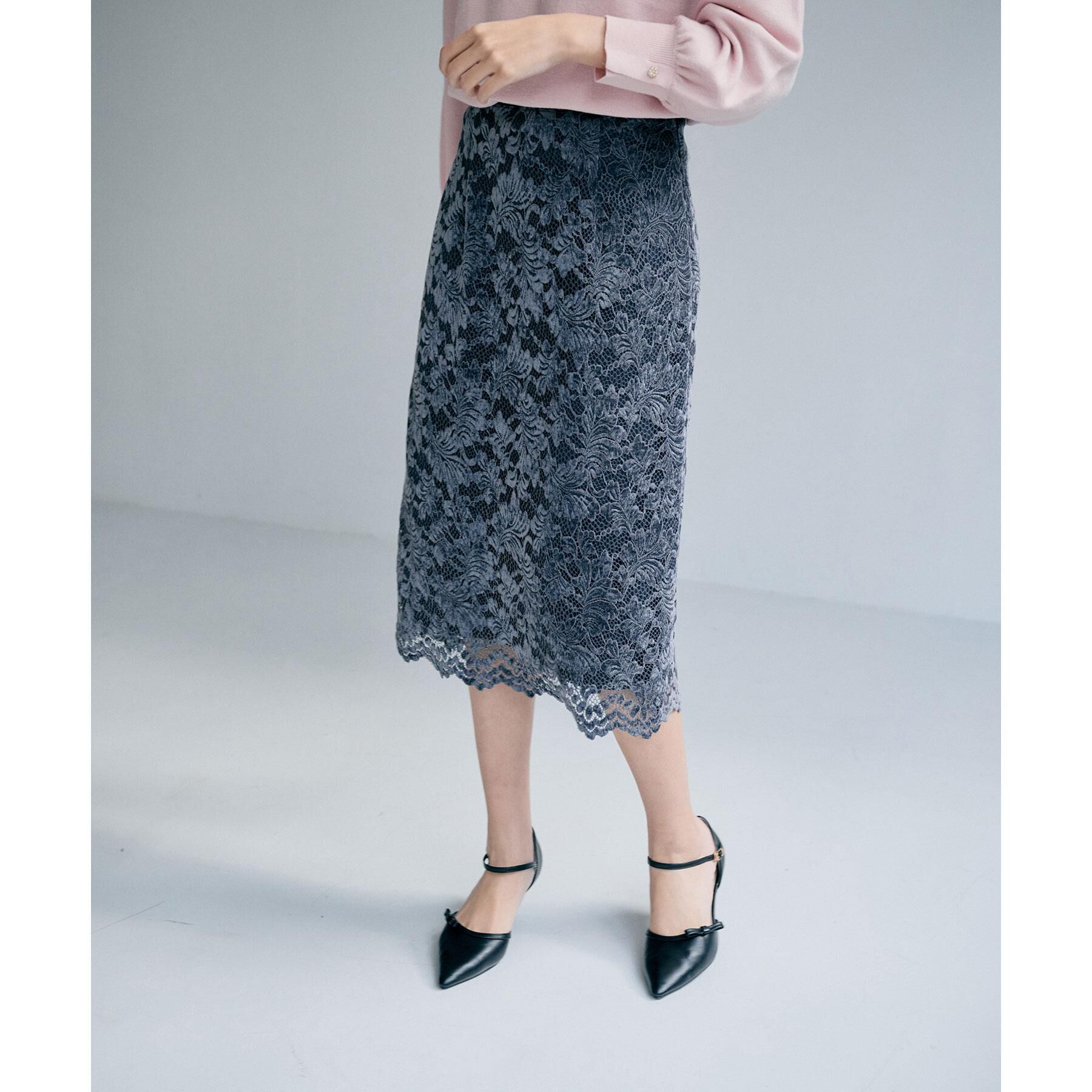 index「モールレースタイトスカート【洗濯機OK】」|スカート|