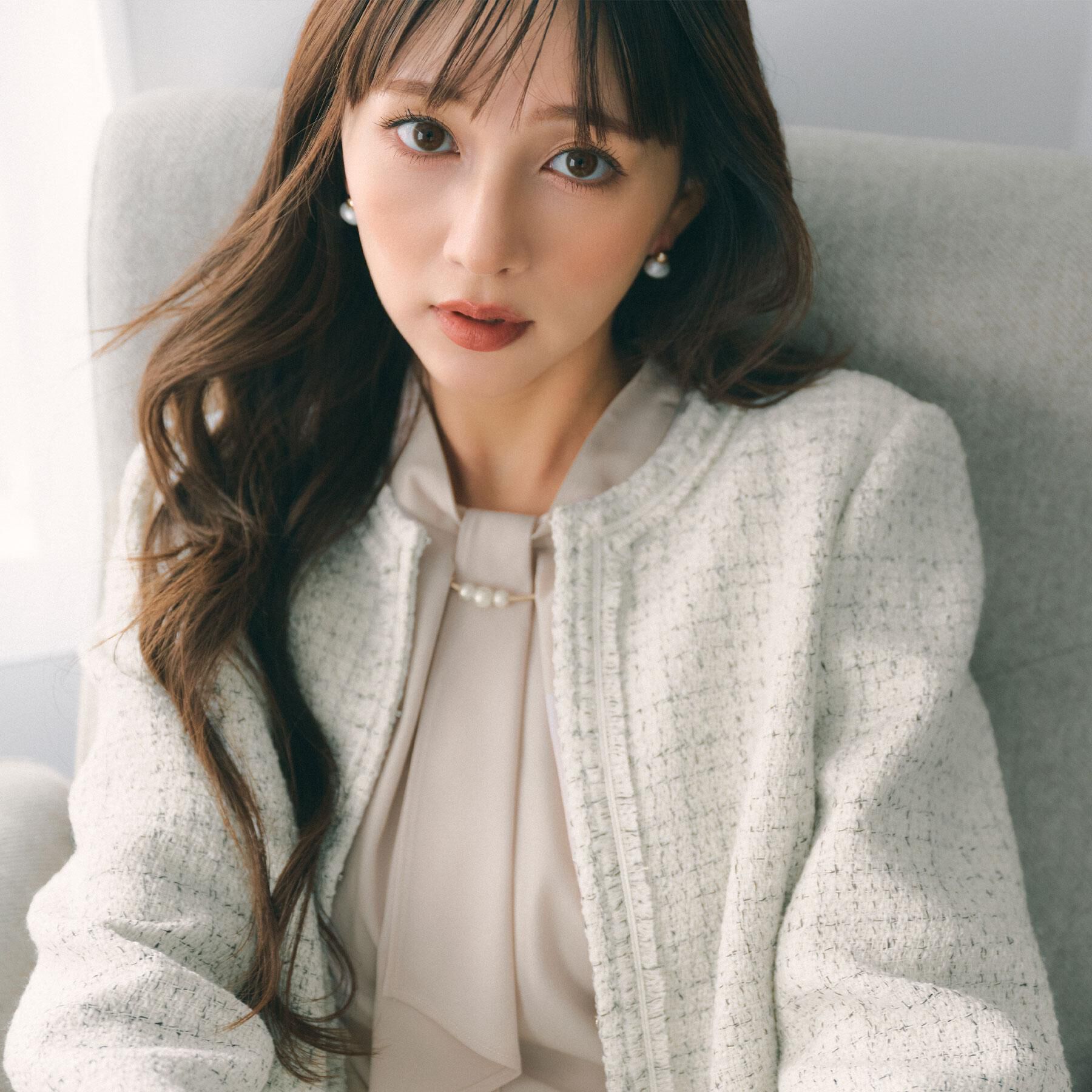 index「≪通勤・セレモニー/セットアップ対応≫ノーカラーツイードジャケット【洗濯機OK】」|ノーカラージャケット|