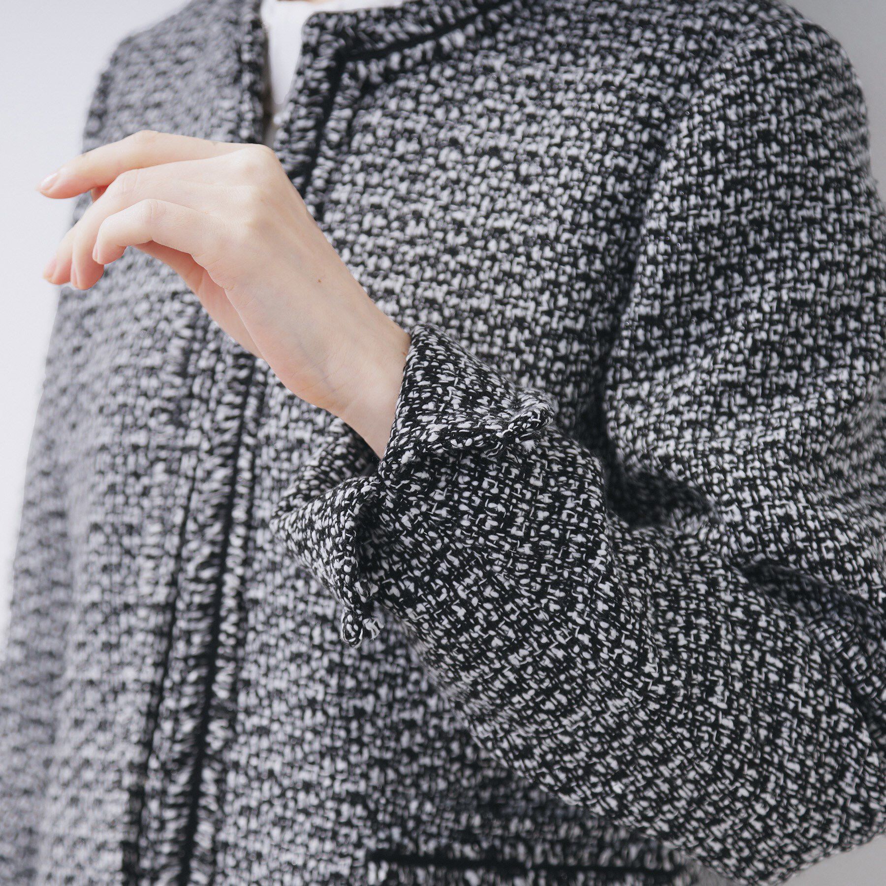 index「≪通勤・セレモニー/セットアップ対応≫ノーカラーツイードジャケット【洗濯機OK】」|ノーカラージャケット|