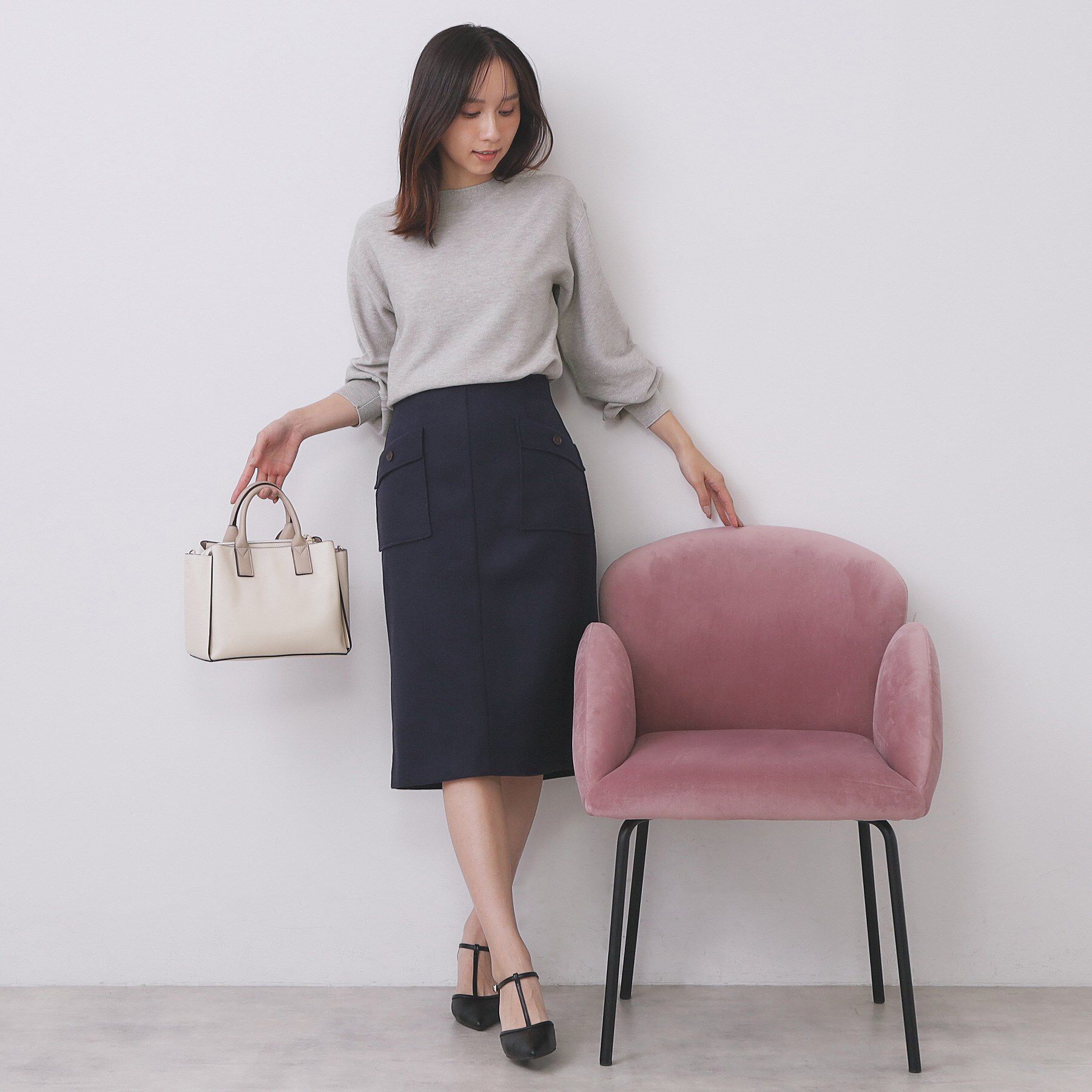 index「ラメガーター編みボートネックニット【洗濯機OK】《8col/XS～LL》」|ニット・セーター|