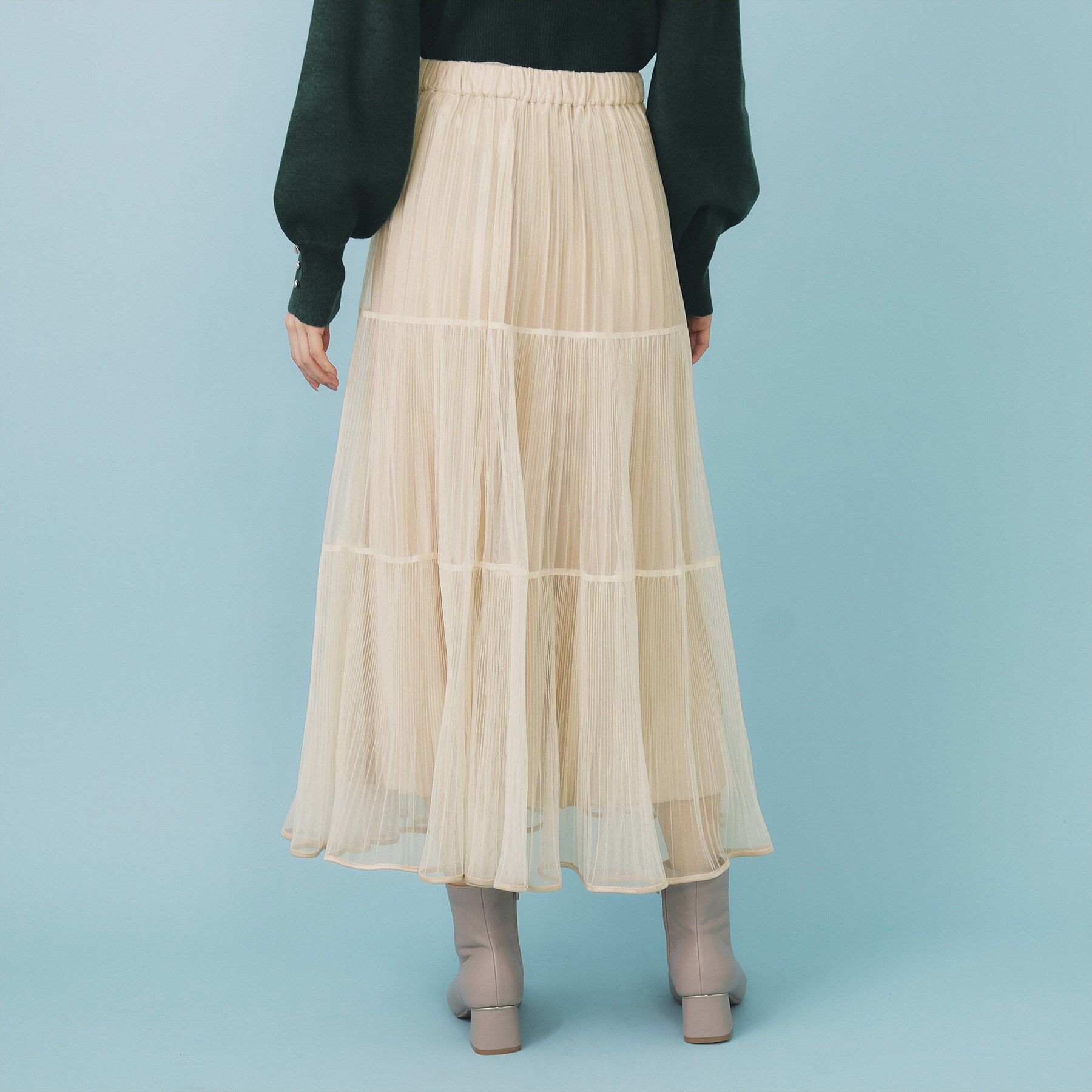 index「リバーシブルチュールティアードフレアスカート【洗濯機OK】」|スカート|