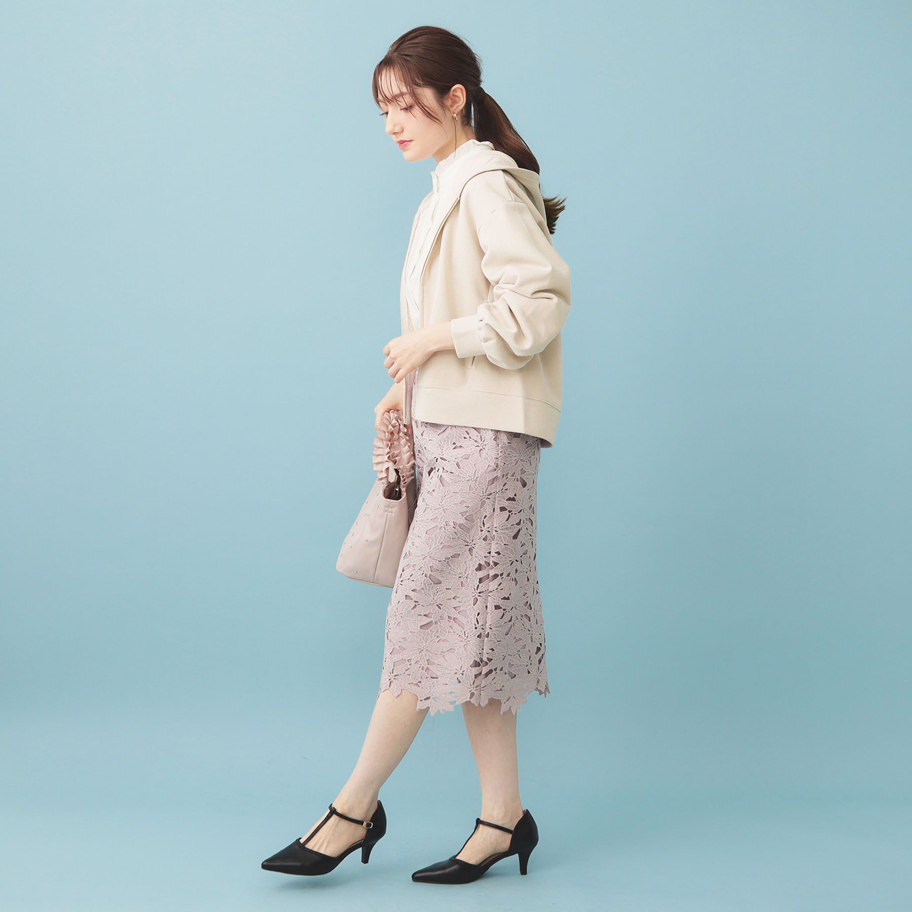 index「ラメ裏毛コンパクトジップパーカー【洗濯機OK】」|パーカー|