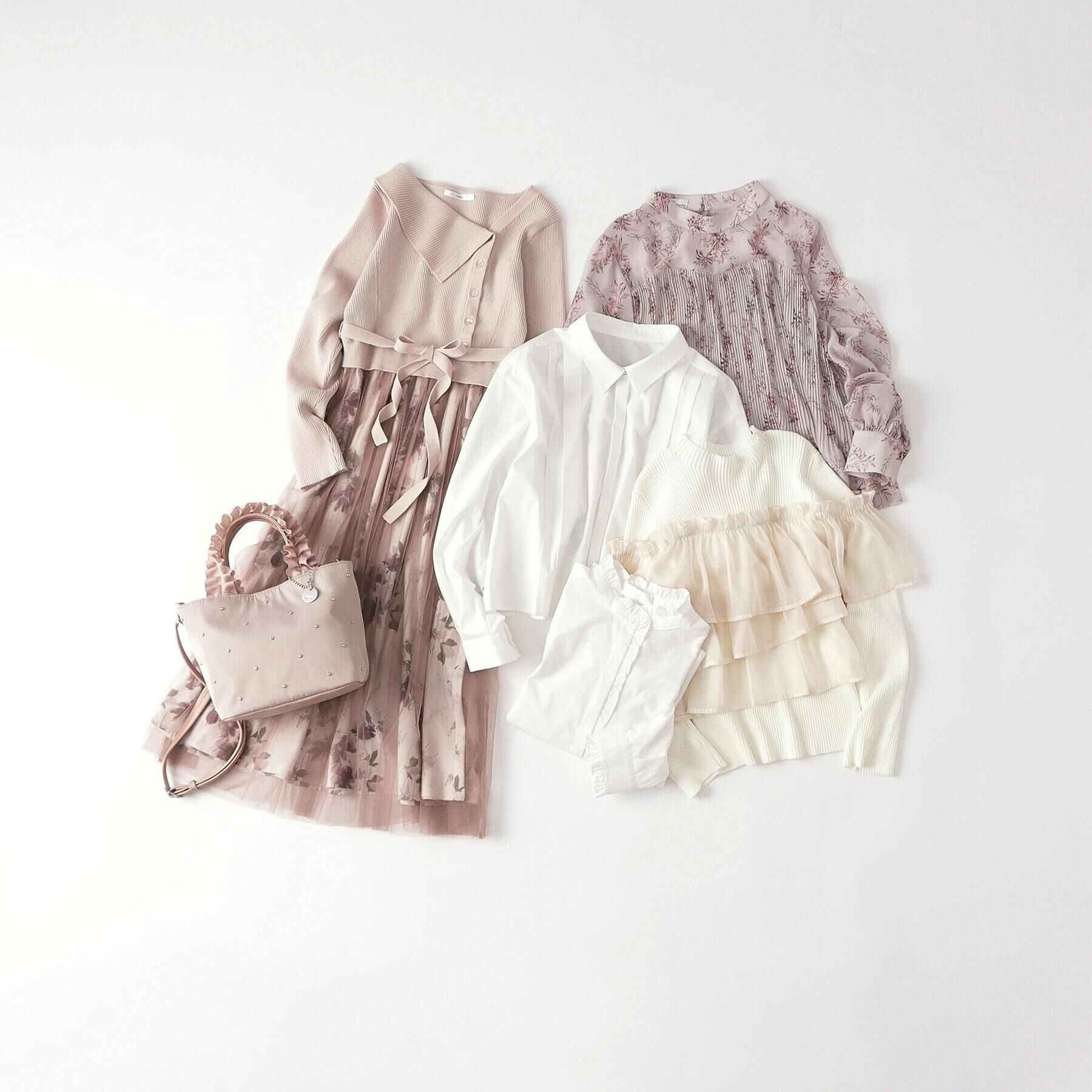 index「エアリープリーツスタンドカラーブラウス【洗濯機OK/イージーアイロン/防シワ】《5col》」|シャツ・ブラウス|