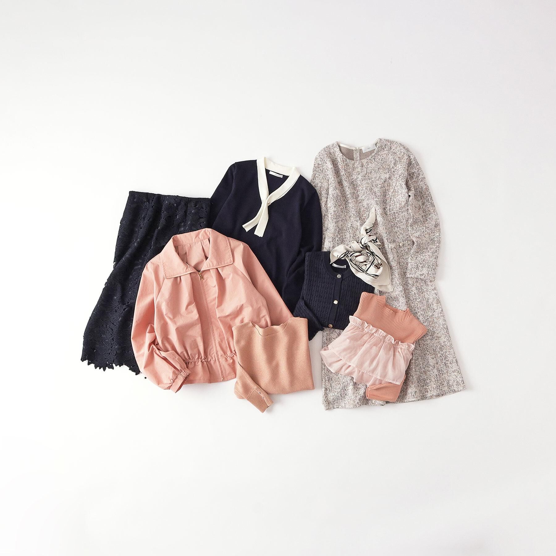 index「バイカラーボウタイパール調ニット【洗濯機OK】」|ニット・セーター|