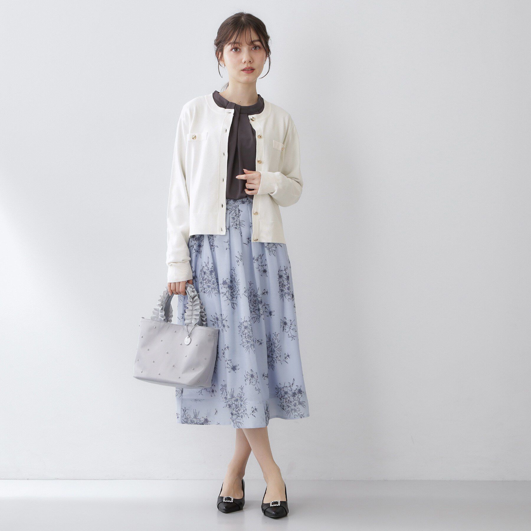 index「ボクシークルーネックカーディガン【洗濯機OK】《5col》」|カーディガン|