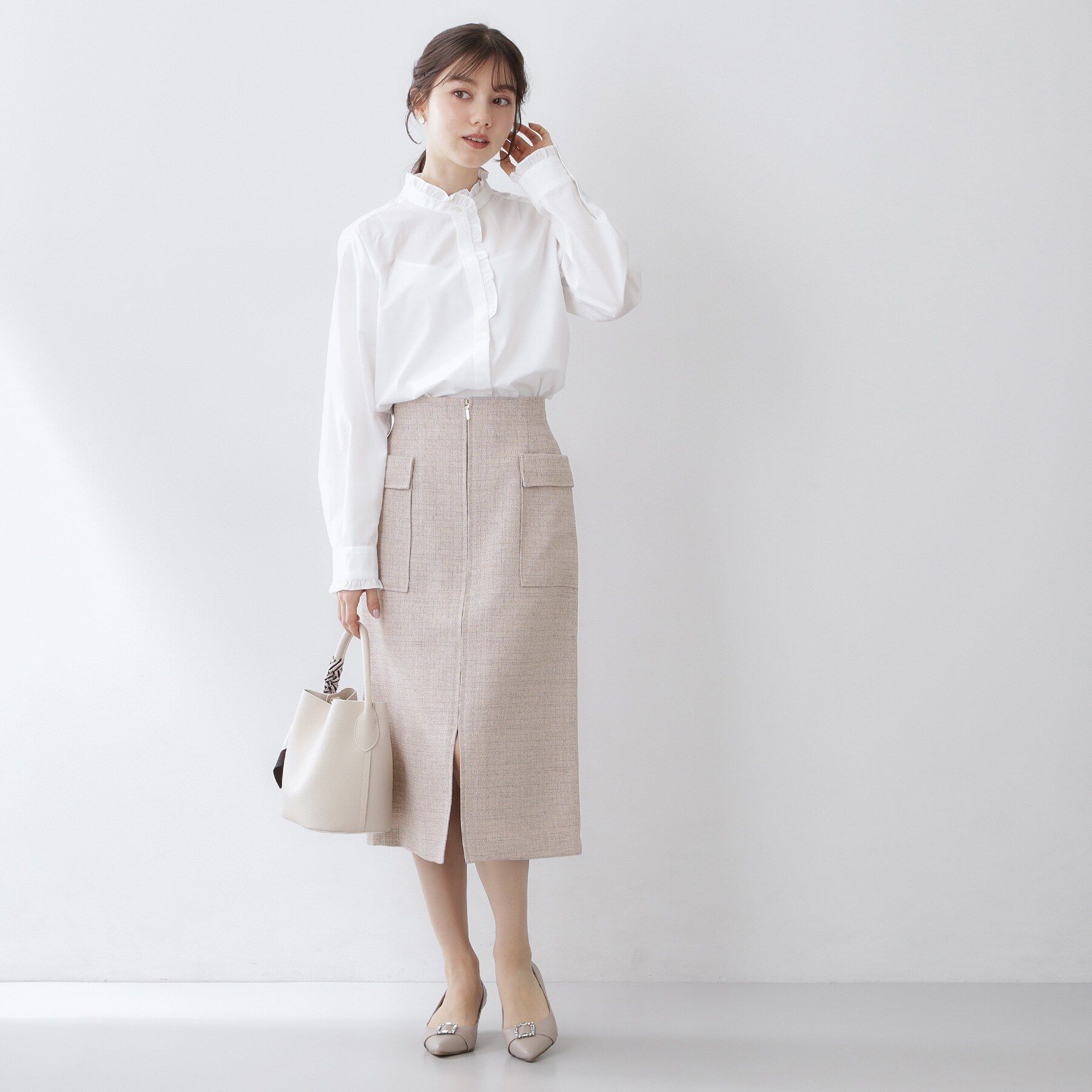 index「フロントジップタイトスカート【洗濯機OK/イージーアイロン】」|スカート|