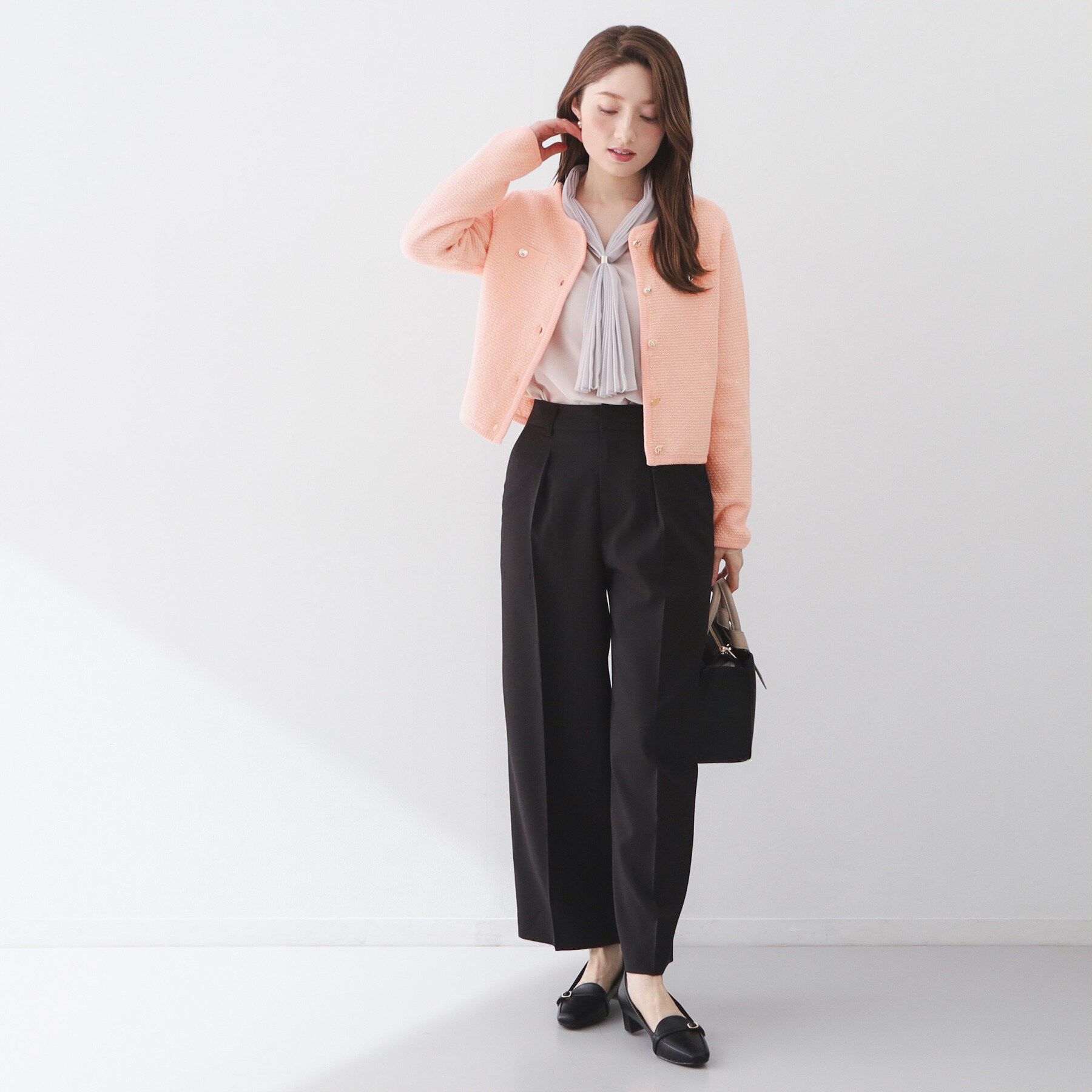 index「ラメリリーボクシーショートカーディガン【洗濯機OK】」|カーディガン|