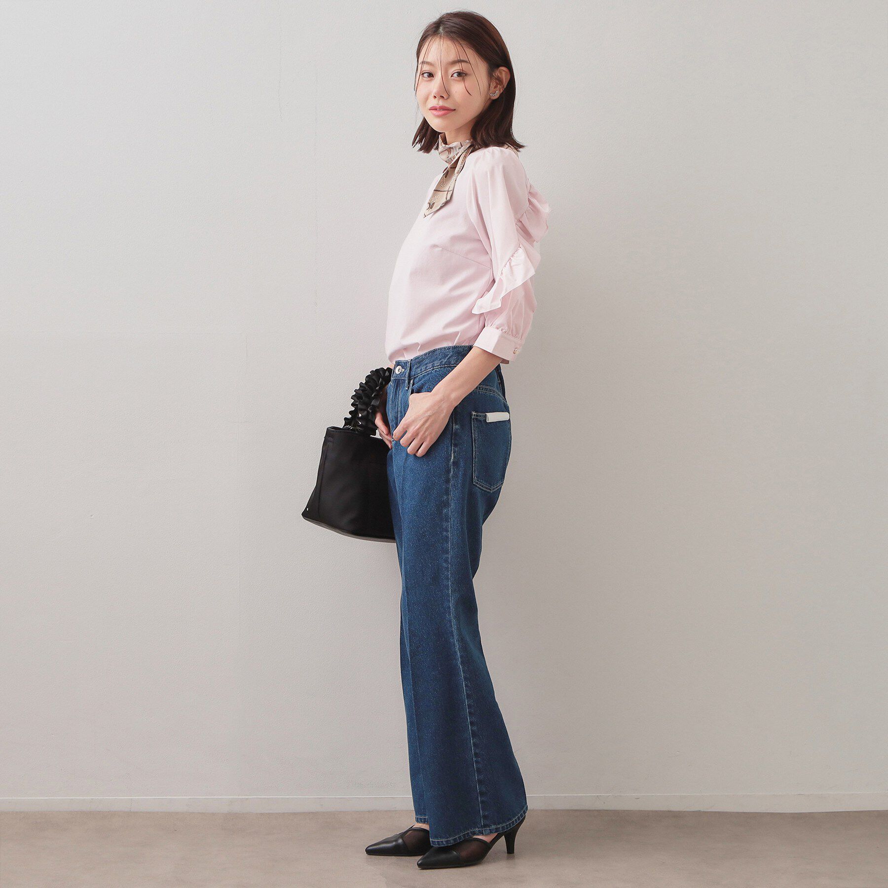 index「フリルスリーブドッキングポンチトップス【洗濯機OK】」|Tシャツ・カットソー|