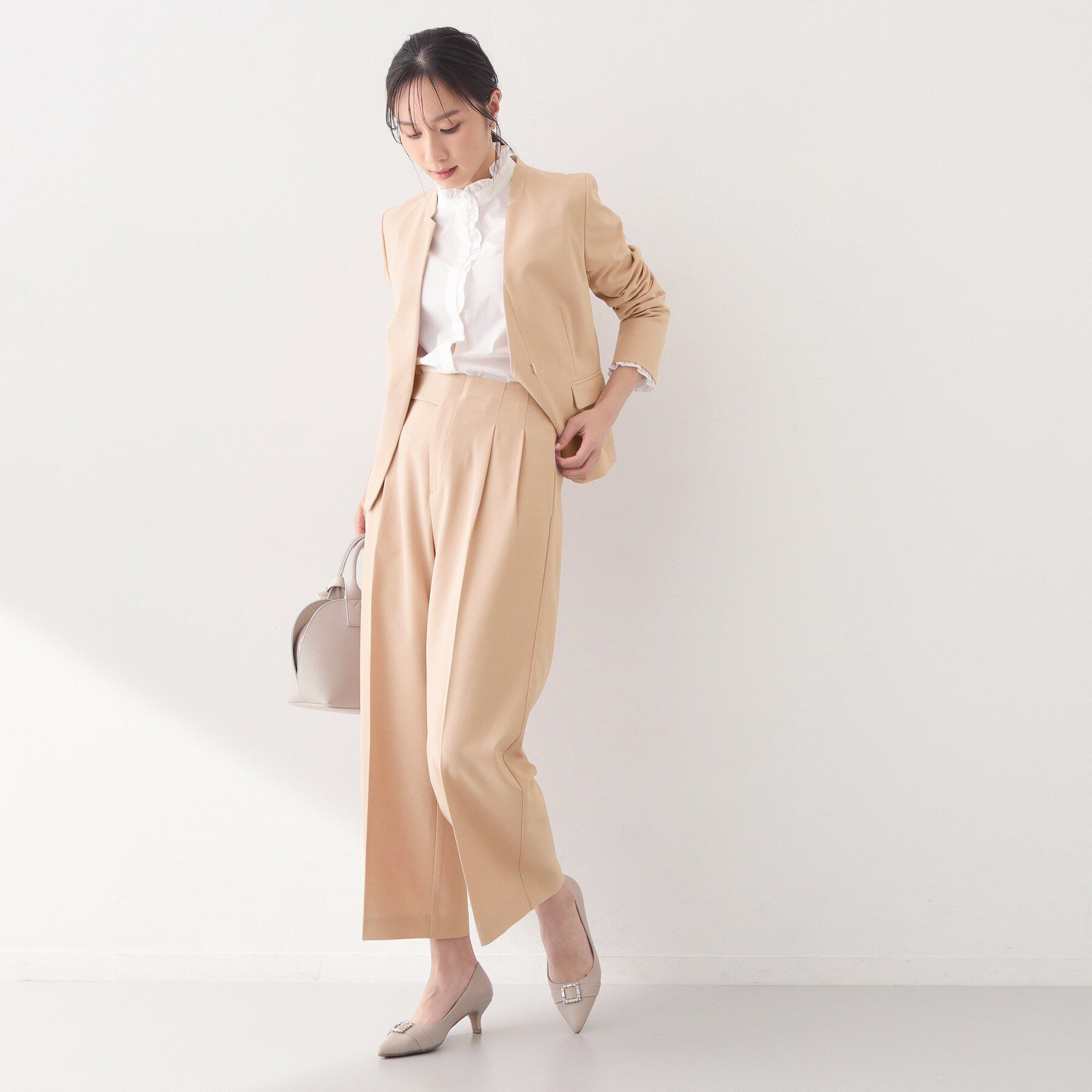 index「ストレッチ2タックワイドパンツ/セットアップ対応可【洗濯機OK/接触冷感/吸水速乾/防シワ】」|その他|