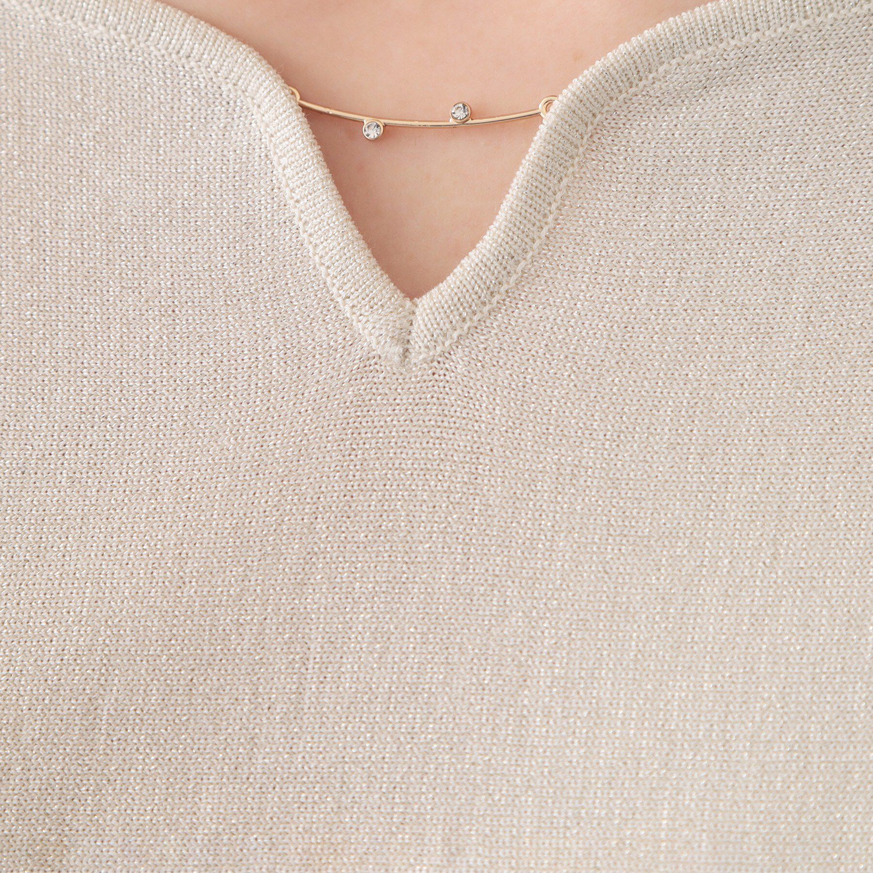 index「フロントパーツ付きドルマンスリーブニット【洗濯機OK/抗ピル】《7col》」|ニット・セーター|