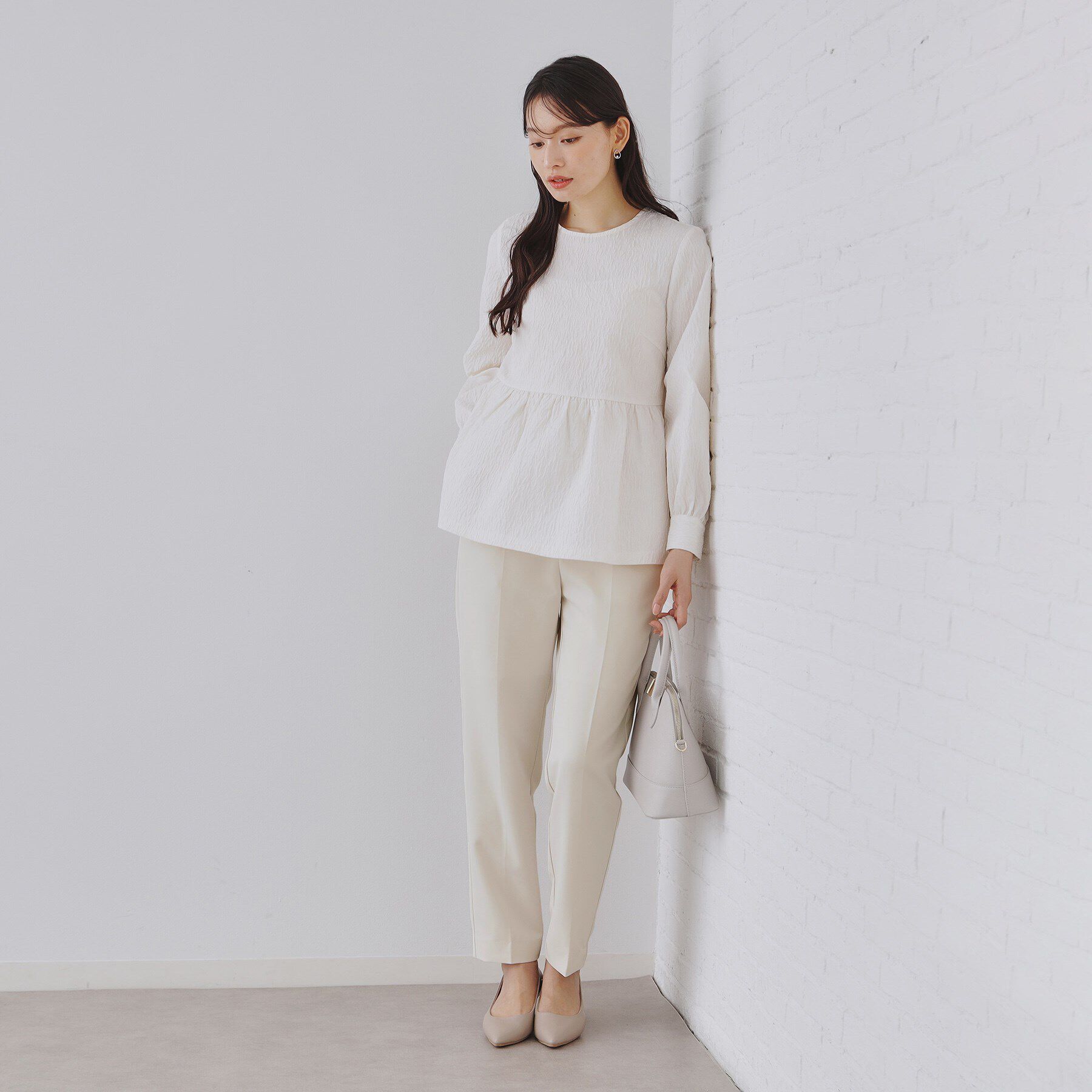 OPAQUE.CLIP「《通勤・セレモニー/セットアップ対応》テーパードパンツ/ダブルクロス【洗濯機洗い可】」|その他|