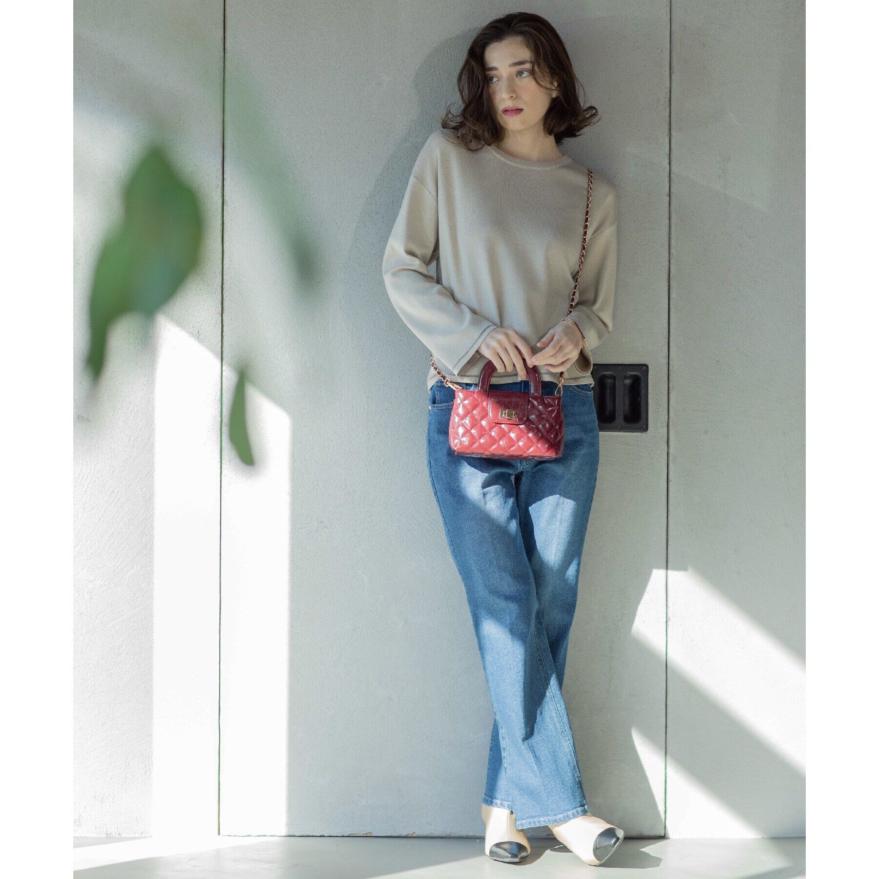 OPAQUE.CLIP「ラメシアーラインニット【洗濯機洗い可】」|ニット・セーター|