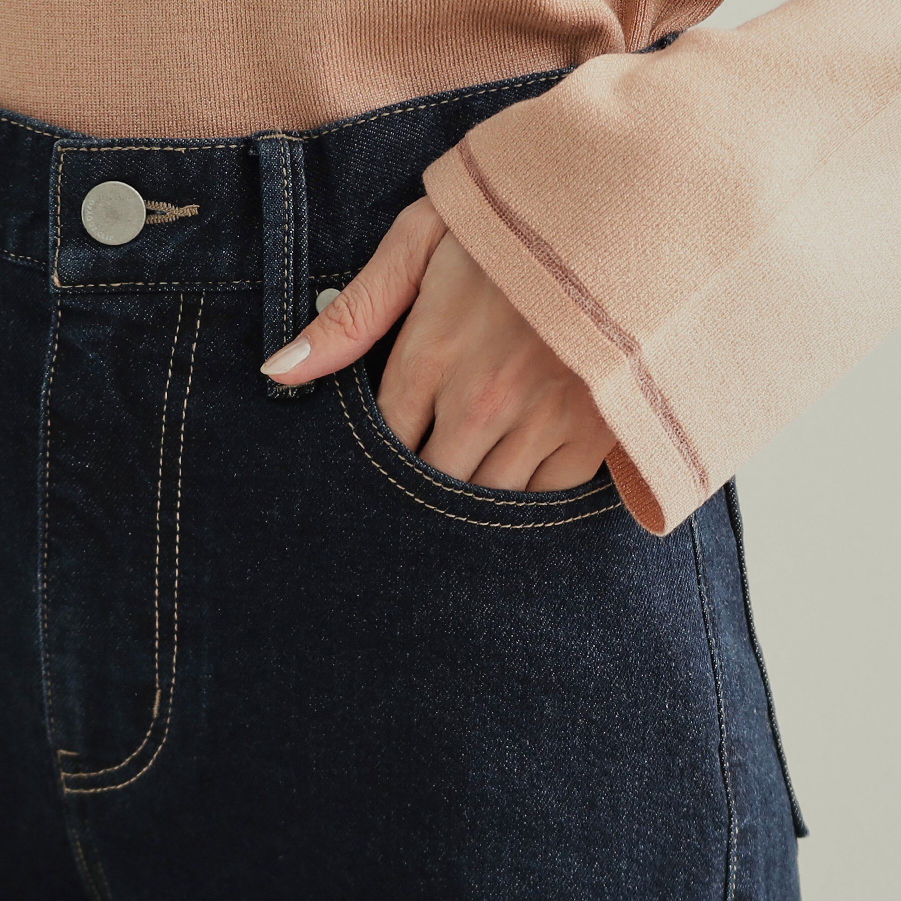 OPAQUE.CLIP「《SS-LLsize》ストレッチバギーデニム【洗濯機洗い可】」|デニム|