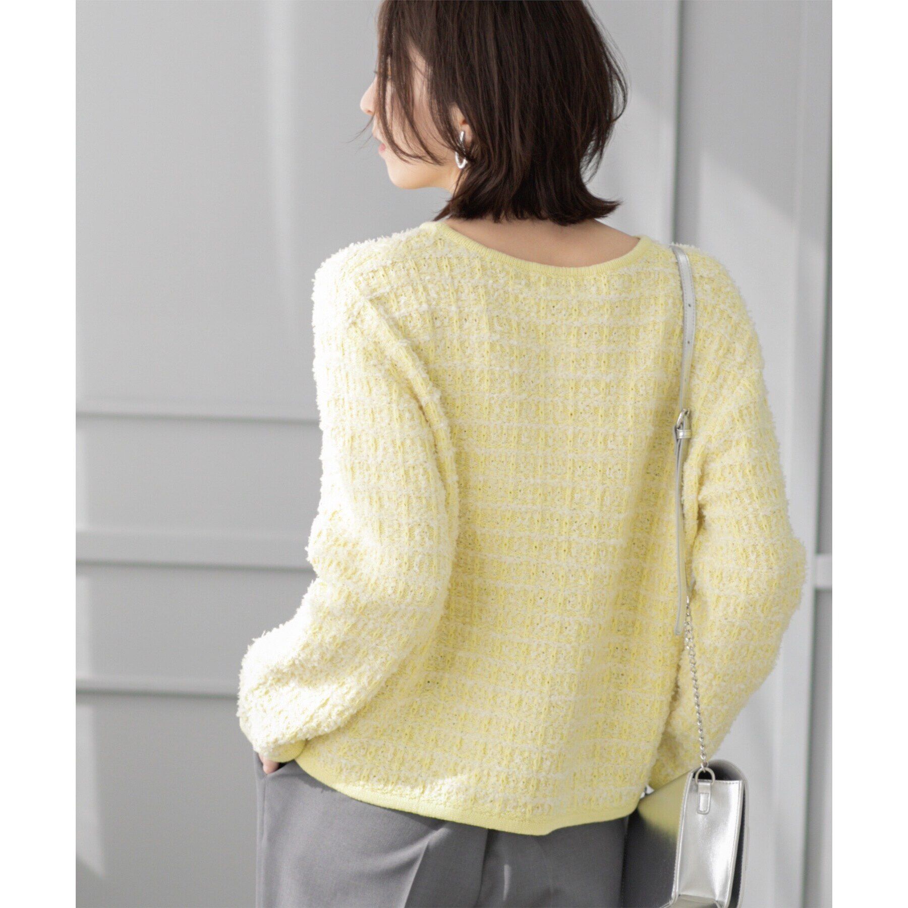 OPAQUE.CLIP「ツイードライクニット【洗濯機洗い可】」|ニット・セーター|