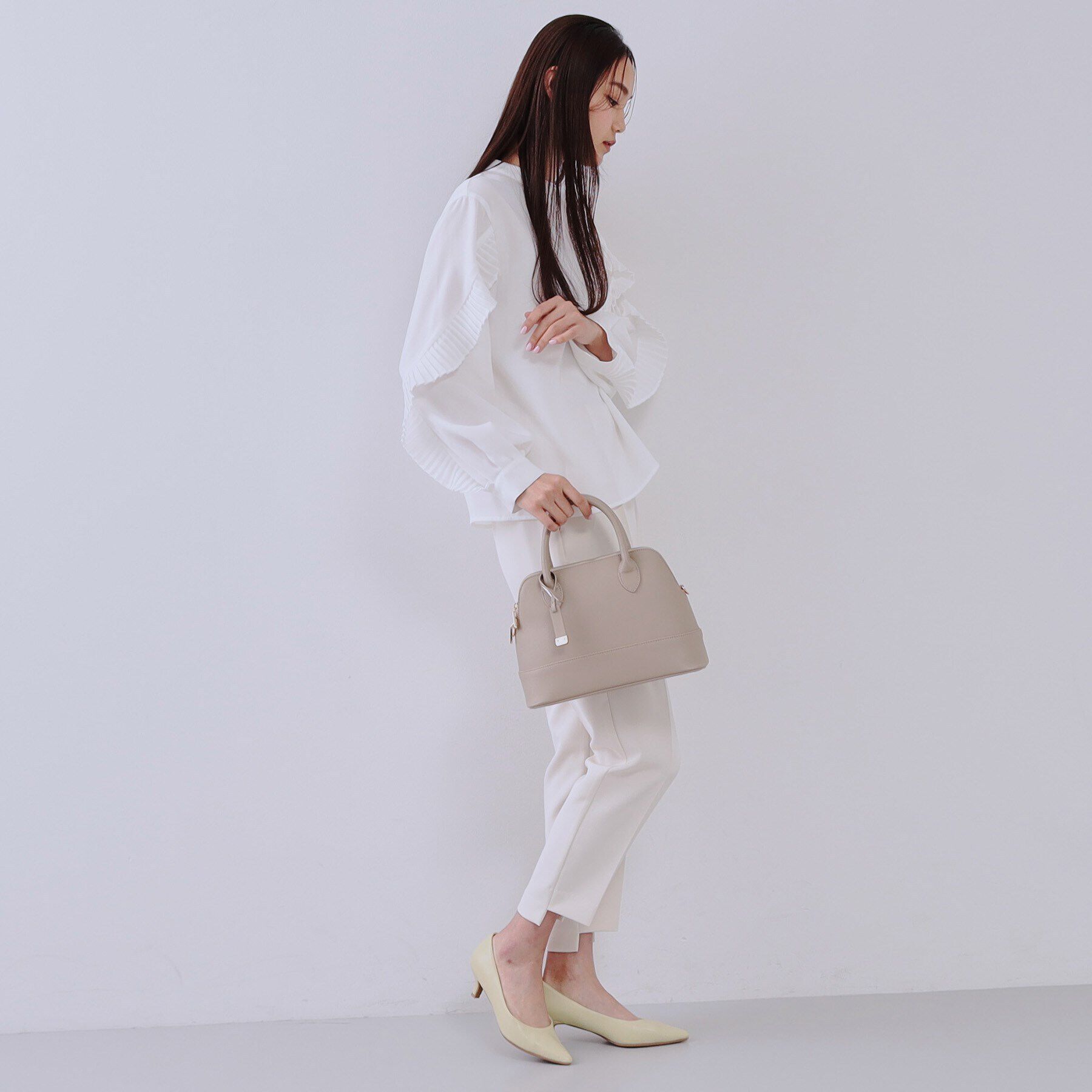 OPAQUE.CLIP「《美人百花掲載》プリーツフリルスリーブブラウス【洗濯機洗い可】」|シャツ・ブラウス|