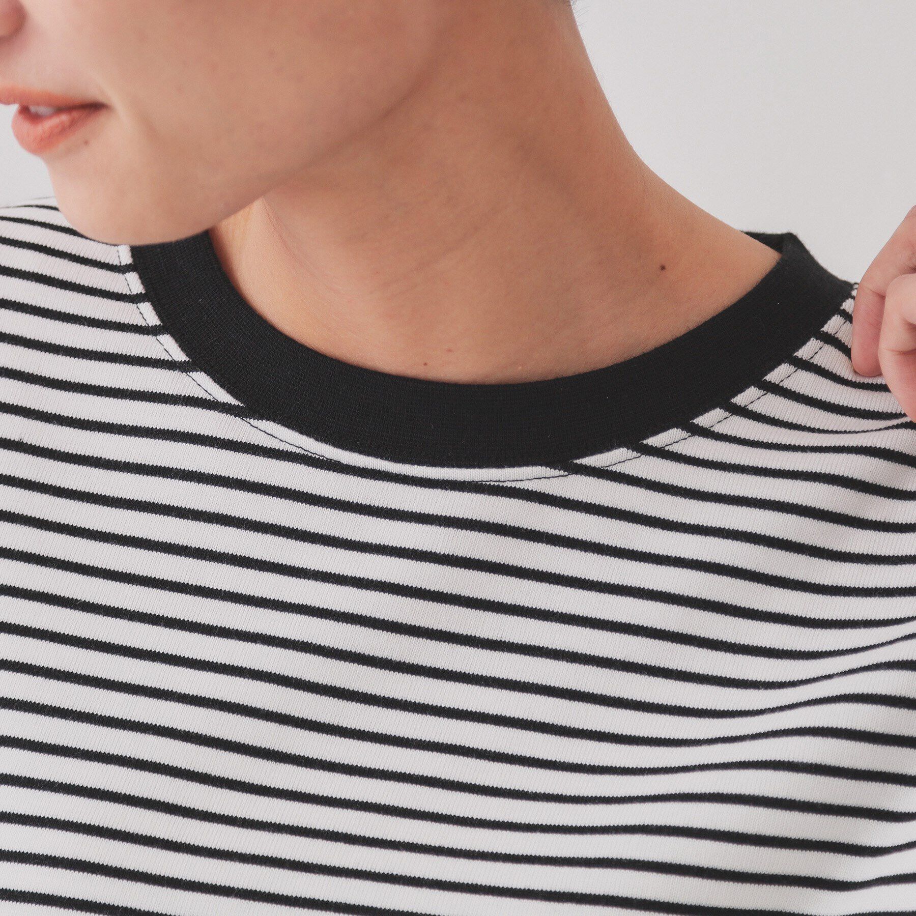 OPAQUE.CLIP「ボーダールーズフィットカットソー【洗濯機洗い可】」|Tシャツ・カットソー|