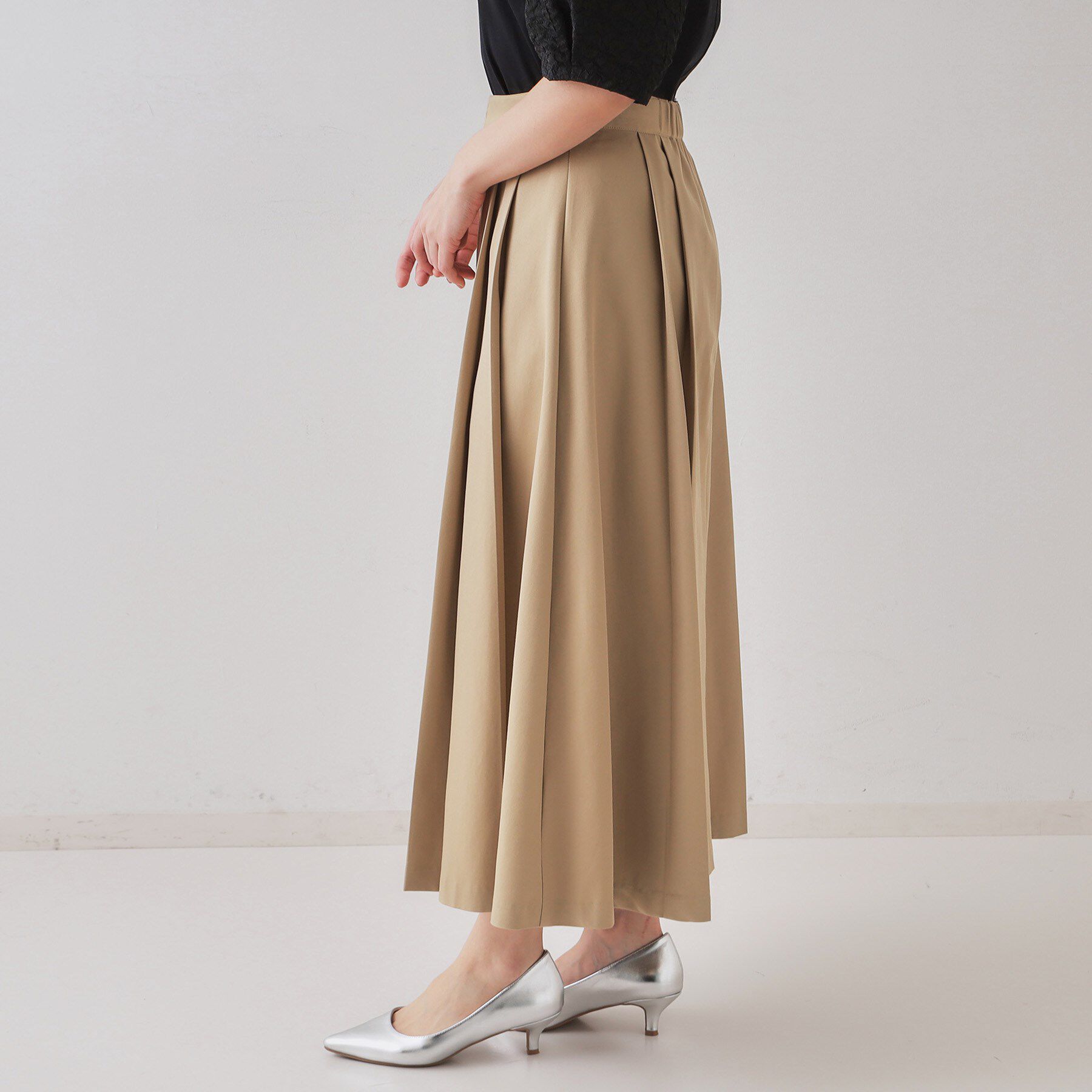 OPAQUE.CLIP「タックプリーツスカート【洗濯機洗い可】」|スカート|